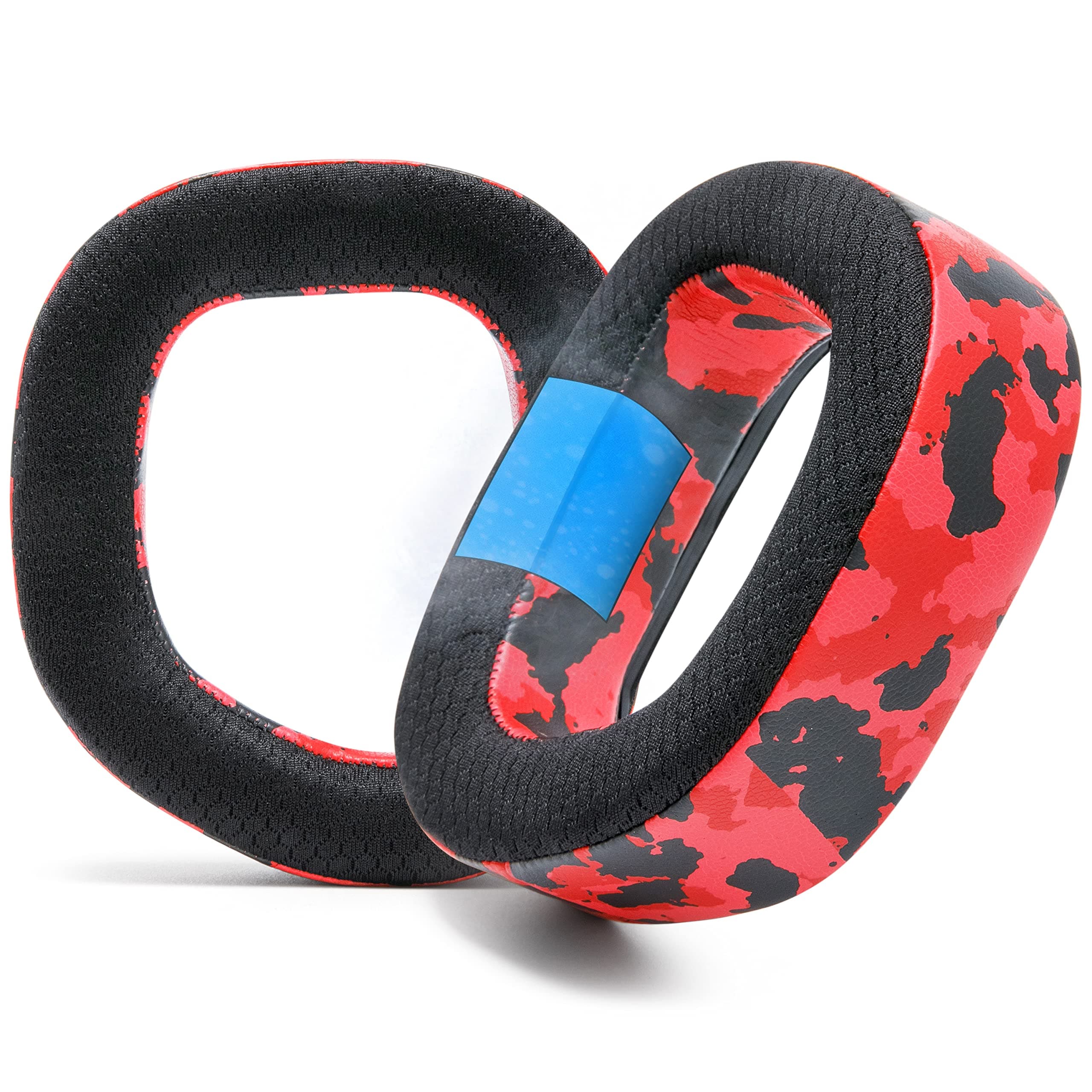 FreeZe HS80 - Cooling Gel Earpads for Corsair HS80 RGB Wireless, Wired, & HS80 Max by Wicked Cushions - Elevate Comfort, Thickness & Sound Isolation for Epic Gaming Sessions | Red Camo