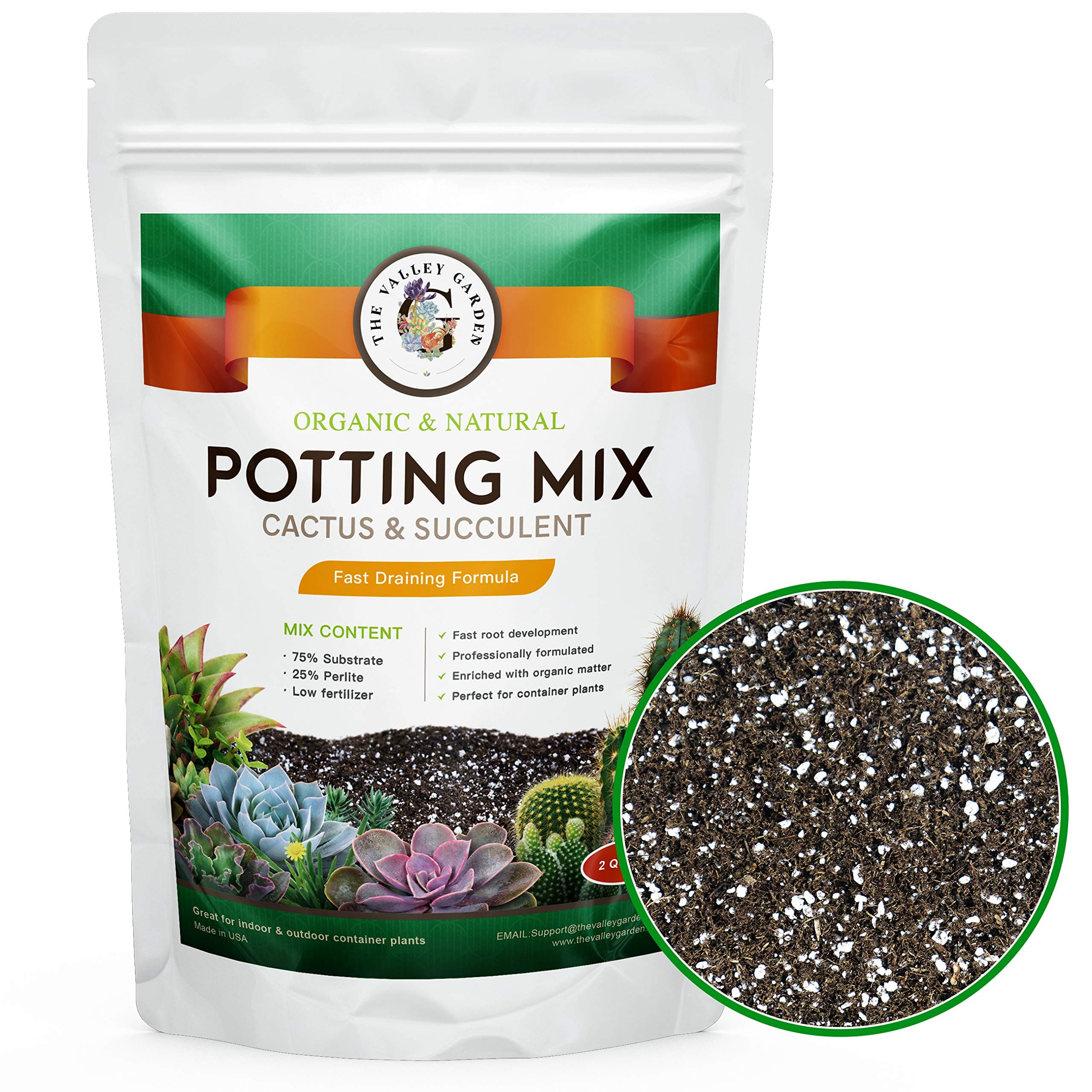 Organic Potting Soil, Cactus & Succulent Mix, 4 Quarts