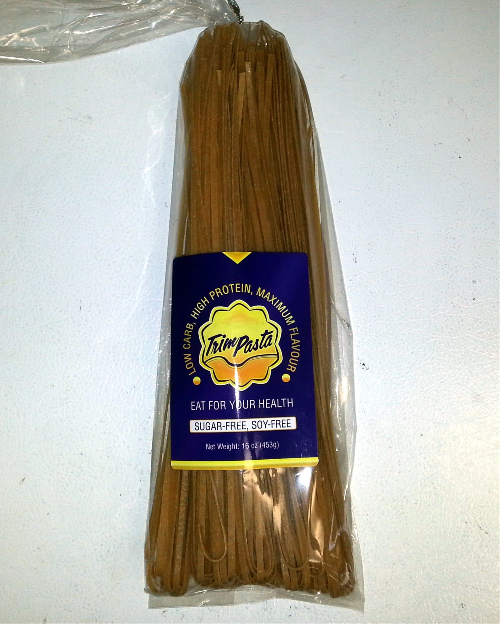 Blow Out Sale! Save $6.00 Trim Pasta Linguine - High Protein Pasta, Low Carb Pasta, Low Glycemic, Sugar Free, Soy Free, No Insulin Spike, Weight Loss, Diabetes, Fitness, Body Building, Formulated By a Physician, Maximum Flavour, All Natural, Preservative Free (1 Pack - 8 Servings -16 oz)