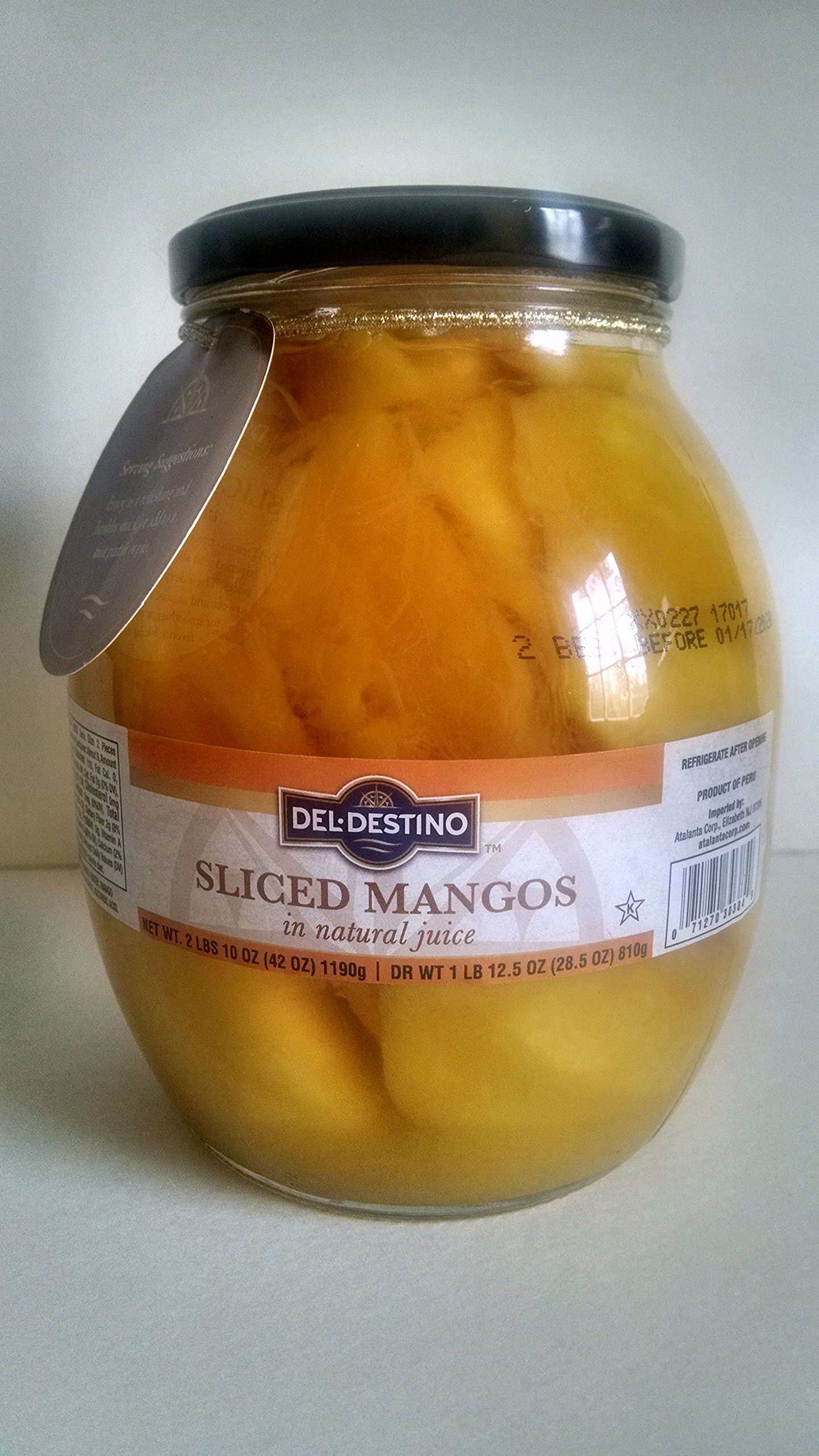 Del Destino Sliced Mangos 42 Oz Jar