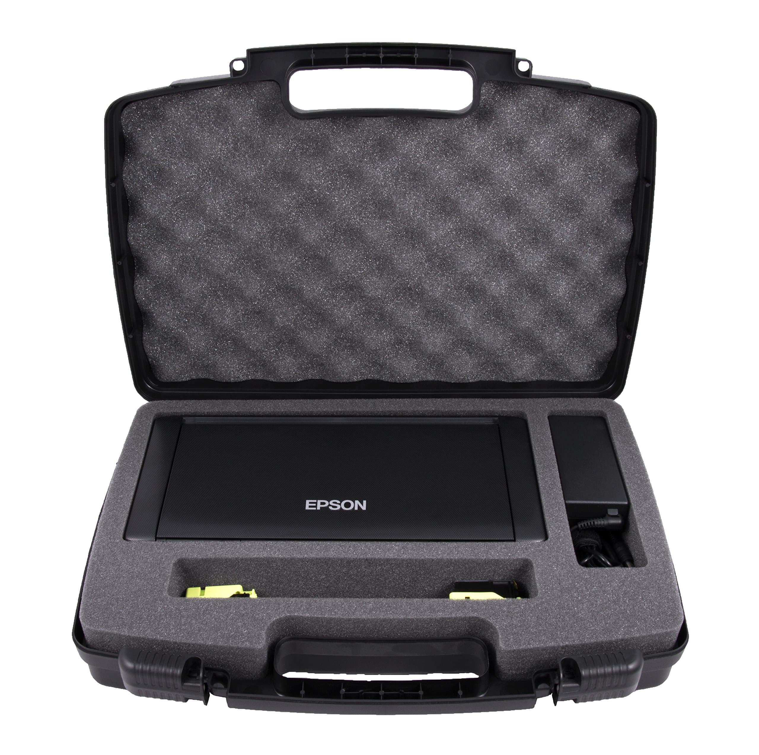 Travel Case Compatible with Epson WF-100 and WF-110 Wireless Mobile Printer, Ink Cartridges, Power Adapter, Cables
