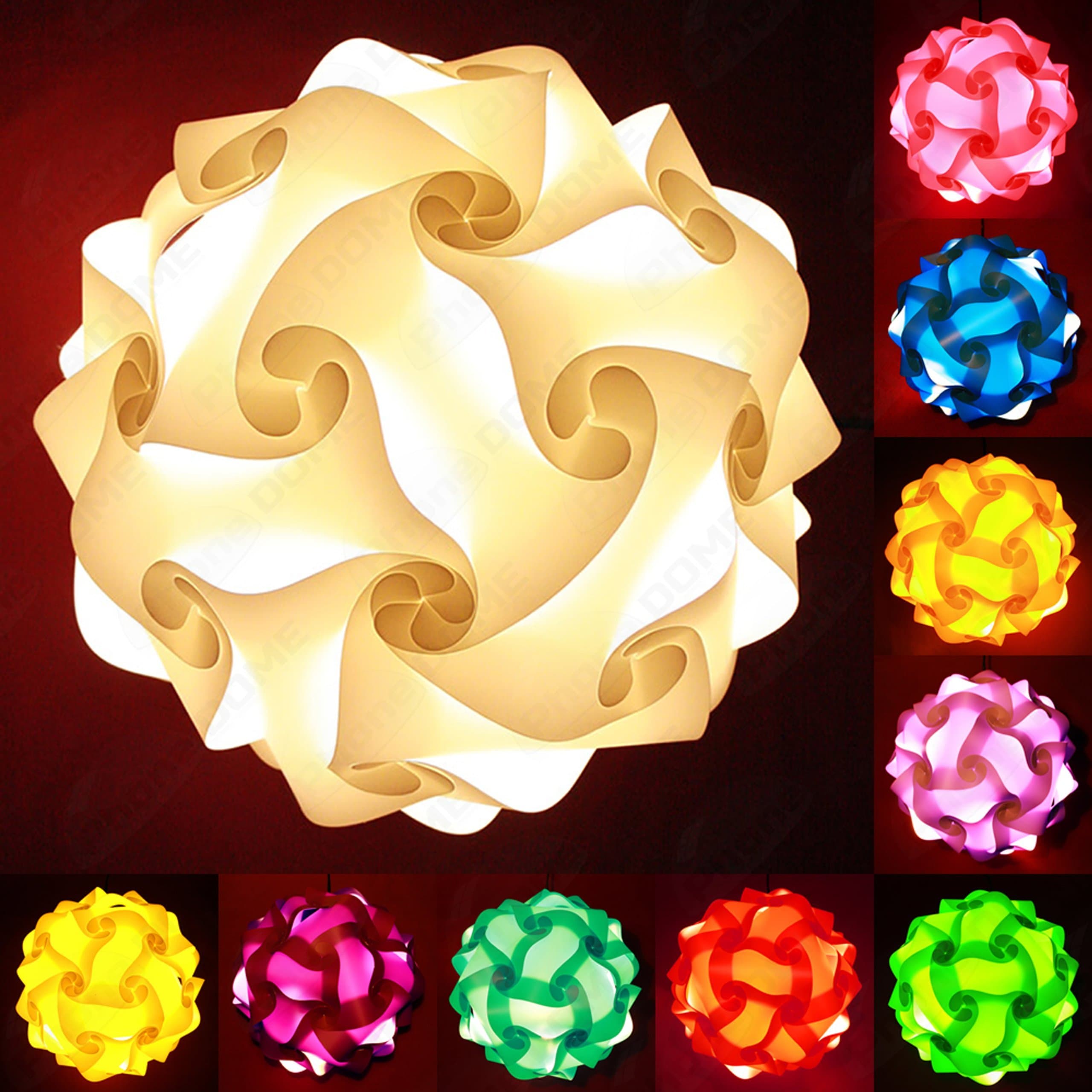 Phone Dome Atmospheric Jigsaw Lampshade Lamp Shade Retro IQ Fun Gift Idea Self Assembly (White, Small)