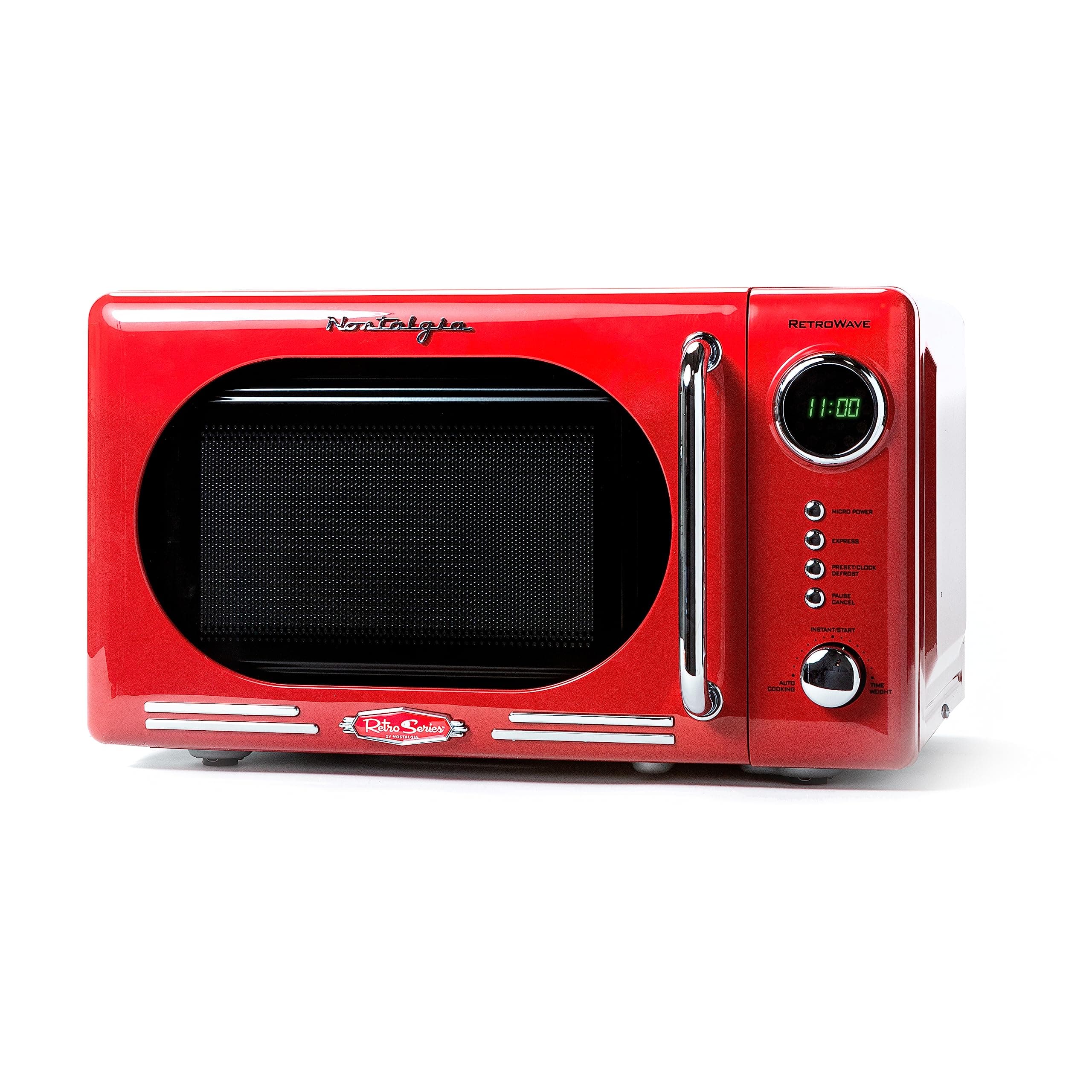 Nostalgia Retro Compact Countertop Microwave Oven - 0.7 Cu. Ft. - 700-Watts w...