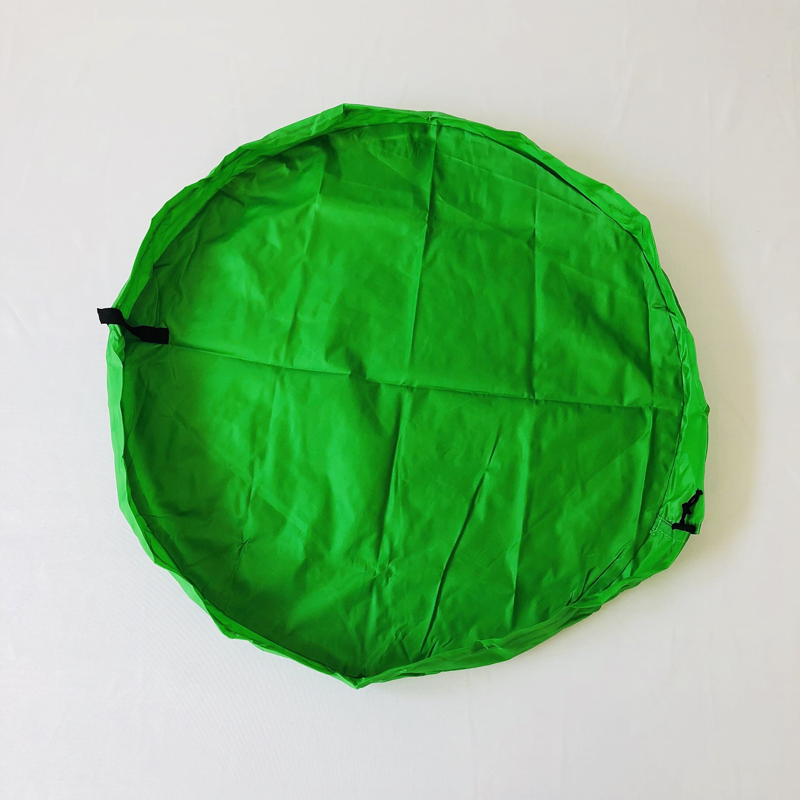 Diameter 85cm Children's Play Mat/ Toys Storage Bag and Floor Activity Mat/Toys Organizer Quick Pouch-Perfect for Storing Small and Medium-Size Toys (Green, Diameter 85cm)
