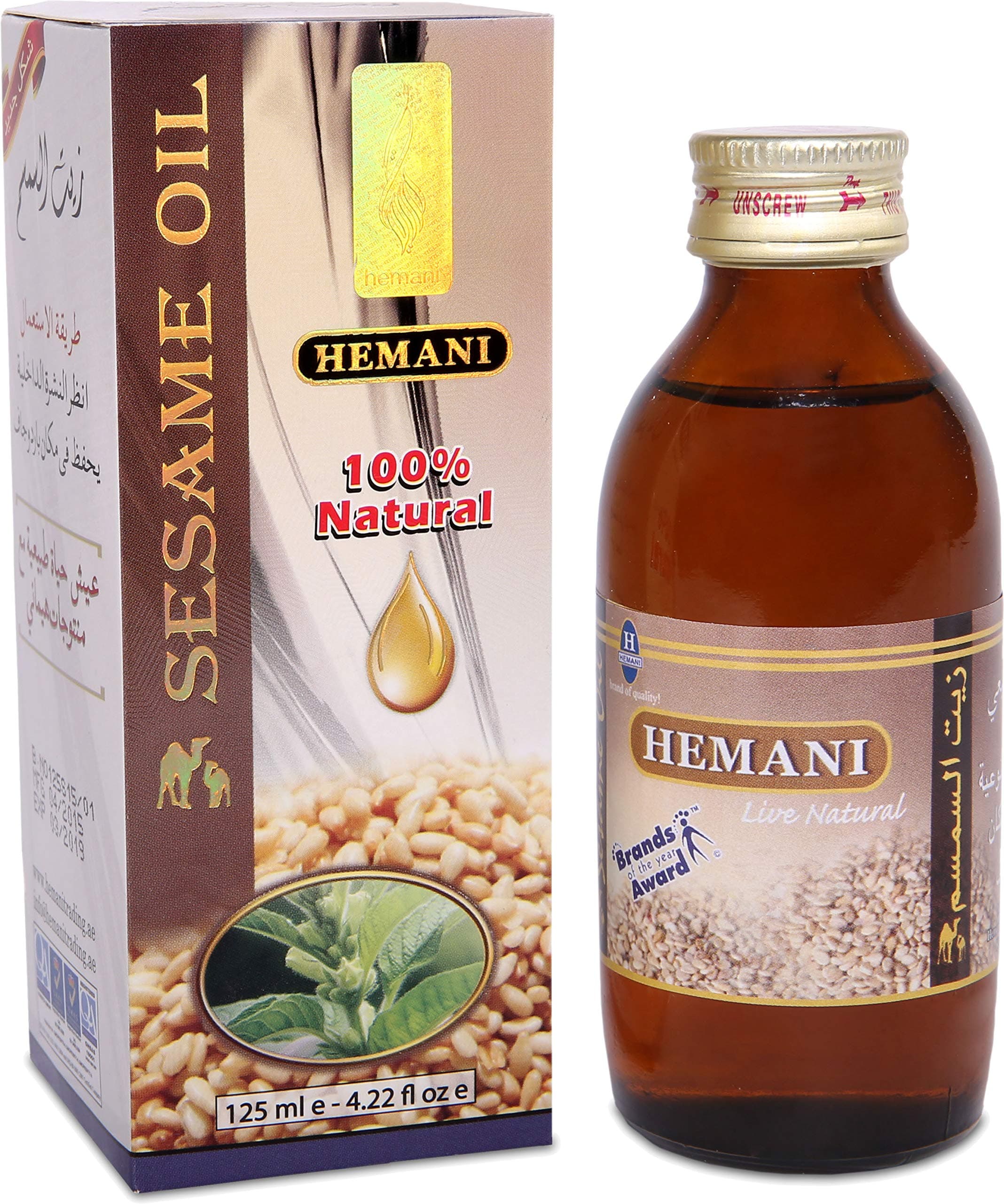 Hemani Sesame Oil, 125 Ml- Rich In Vitamin,Act As Anti-Inflammatory Agent, Naturally Antiviral, Help In Fighting Against Fungi