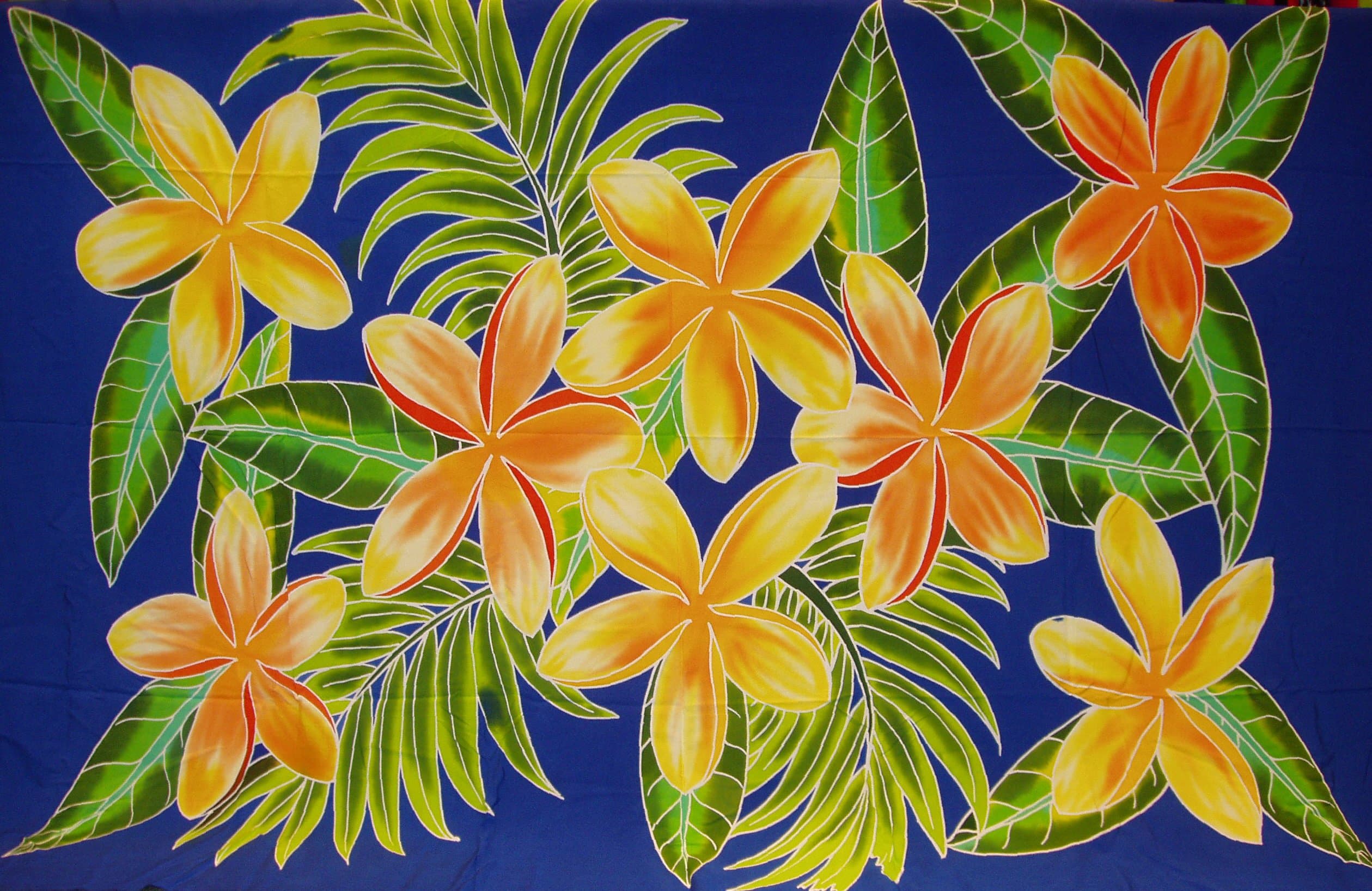 Sarong Wrap - Ornate Batik Hand Painted Island Pareo Cover Up