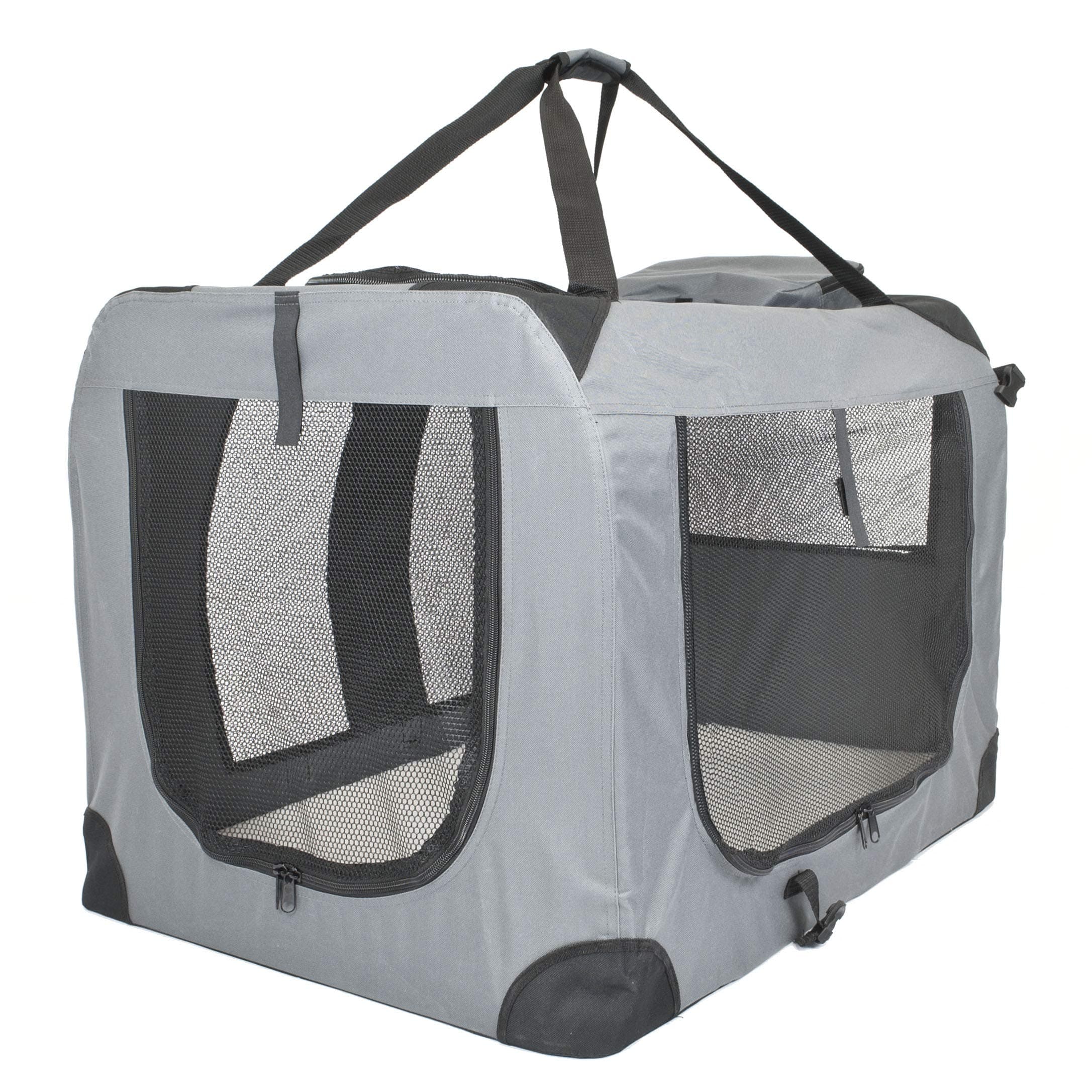Soft Pet Carrier - Folding Fabric Portable Dog Cat Travel Kennel with Fleece Blanket (XL)