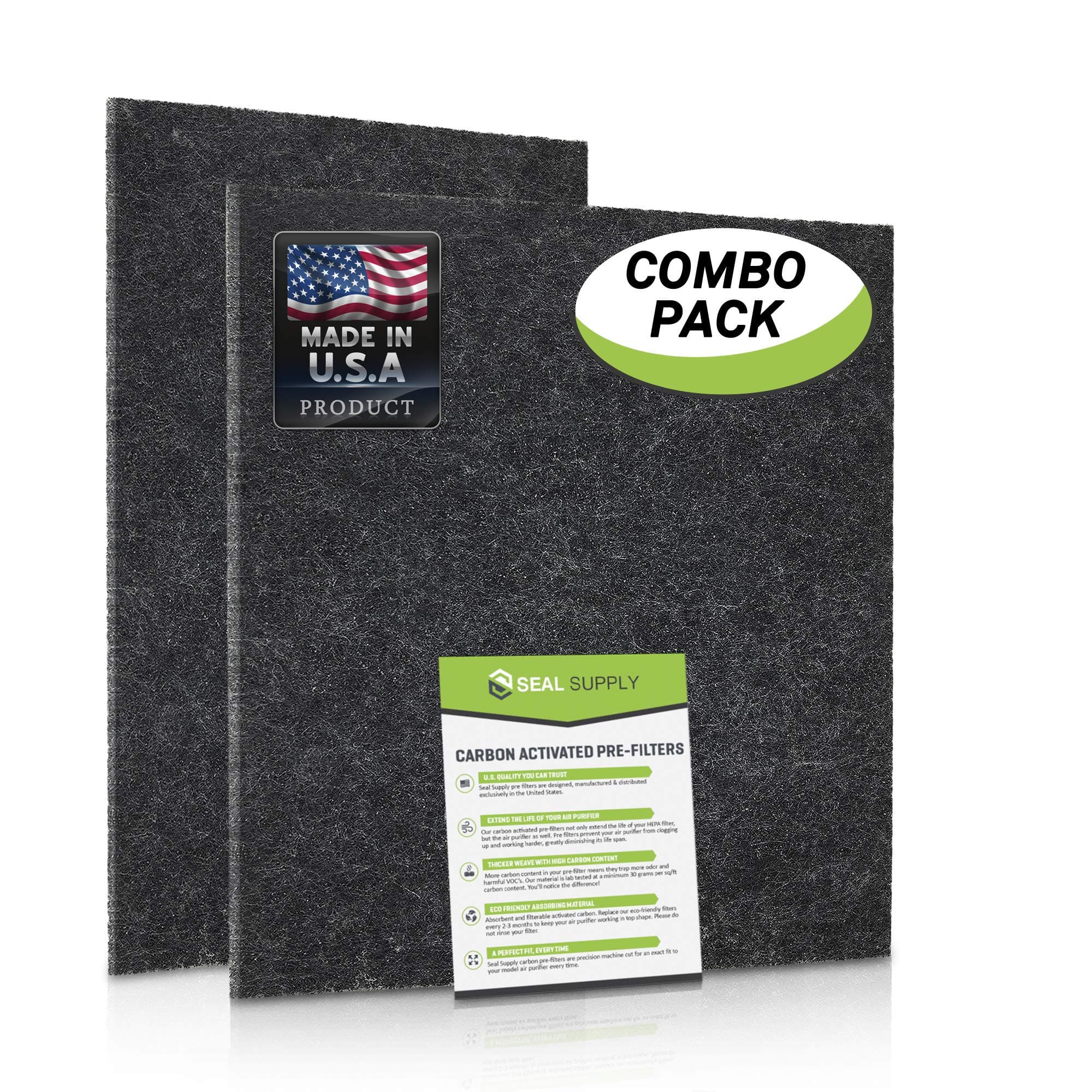 Idylis C & Idylis D Combo Pack Activated Carbon Pre Filters Compatible with Idylis Purifier Models IAF-H-100C & IAF-H-100D for Model IAP-10-280 (1 of Each)