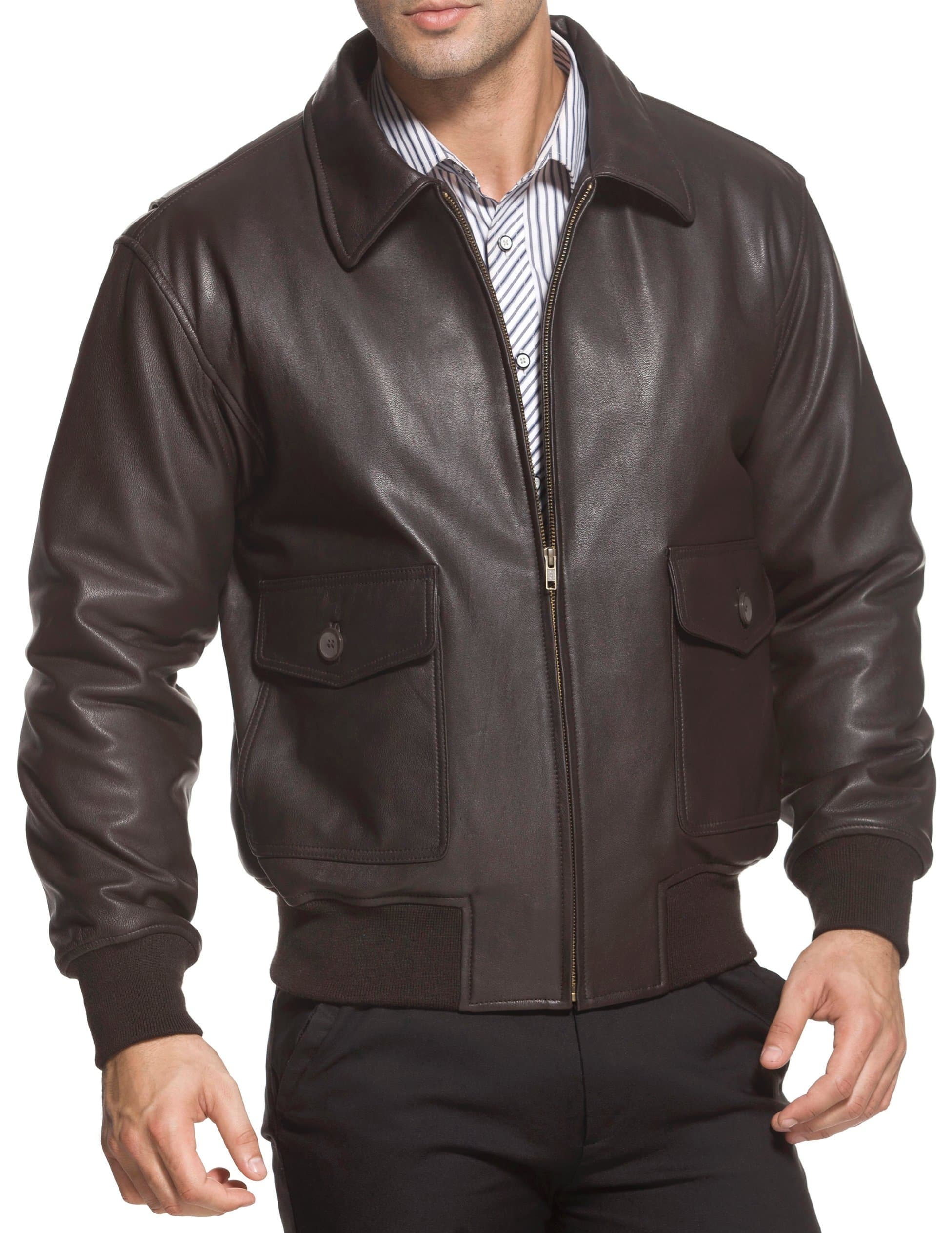 Airborne Leathers Mens G2 Bomber Leather Flight Jacket