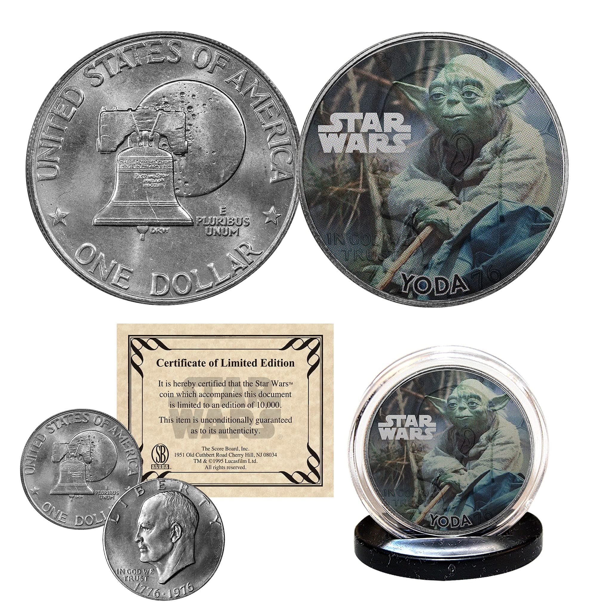YODA - Star Wars Officially Licensed 1976 Eisenhower IKE Dollar U.S. Coin