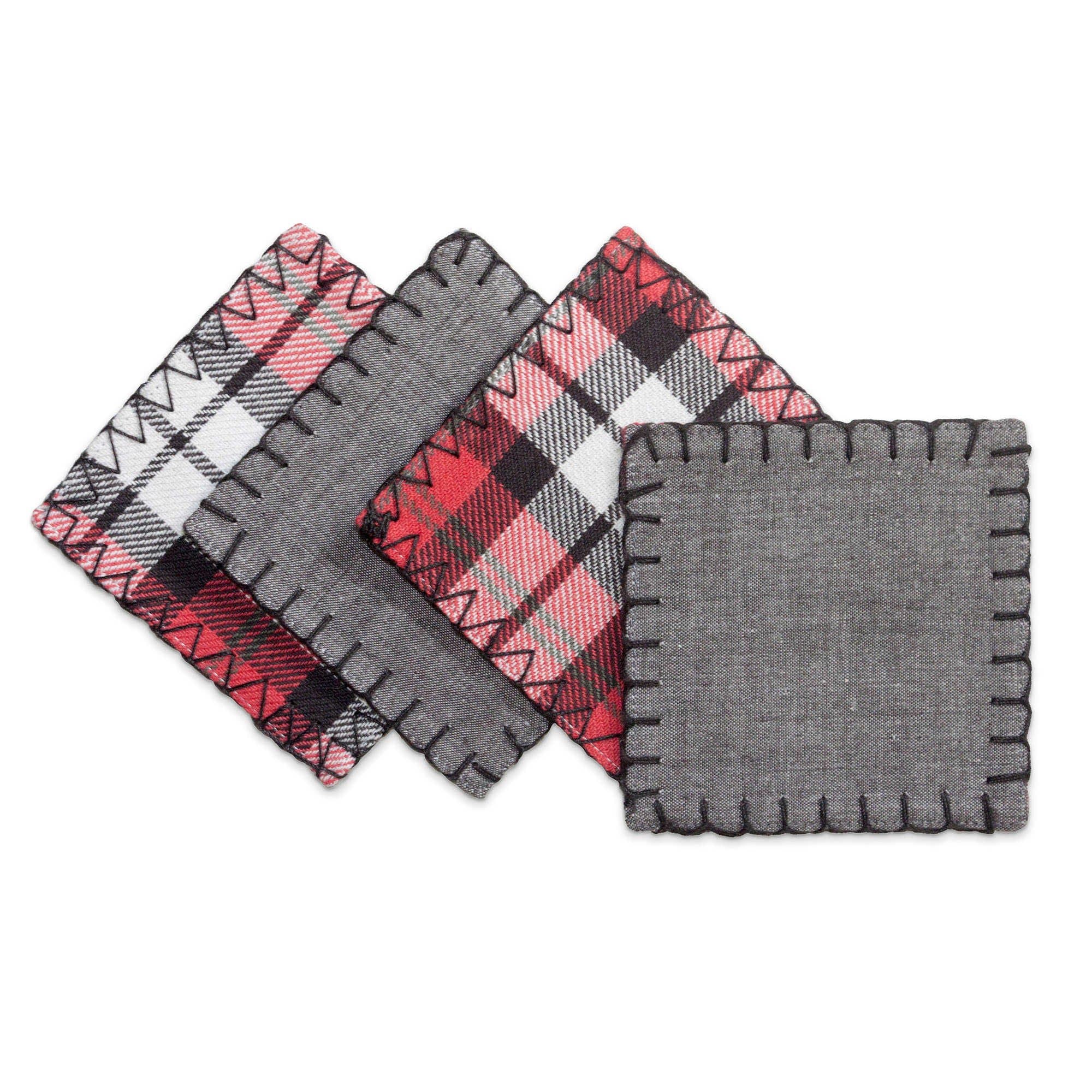 Winter Wonderland Breckenridge Reversible Coasters-Set of 4