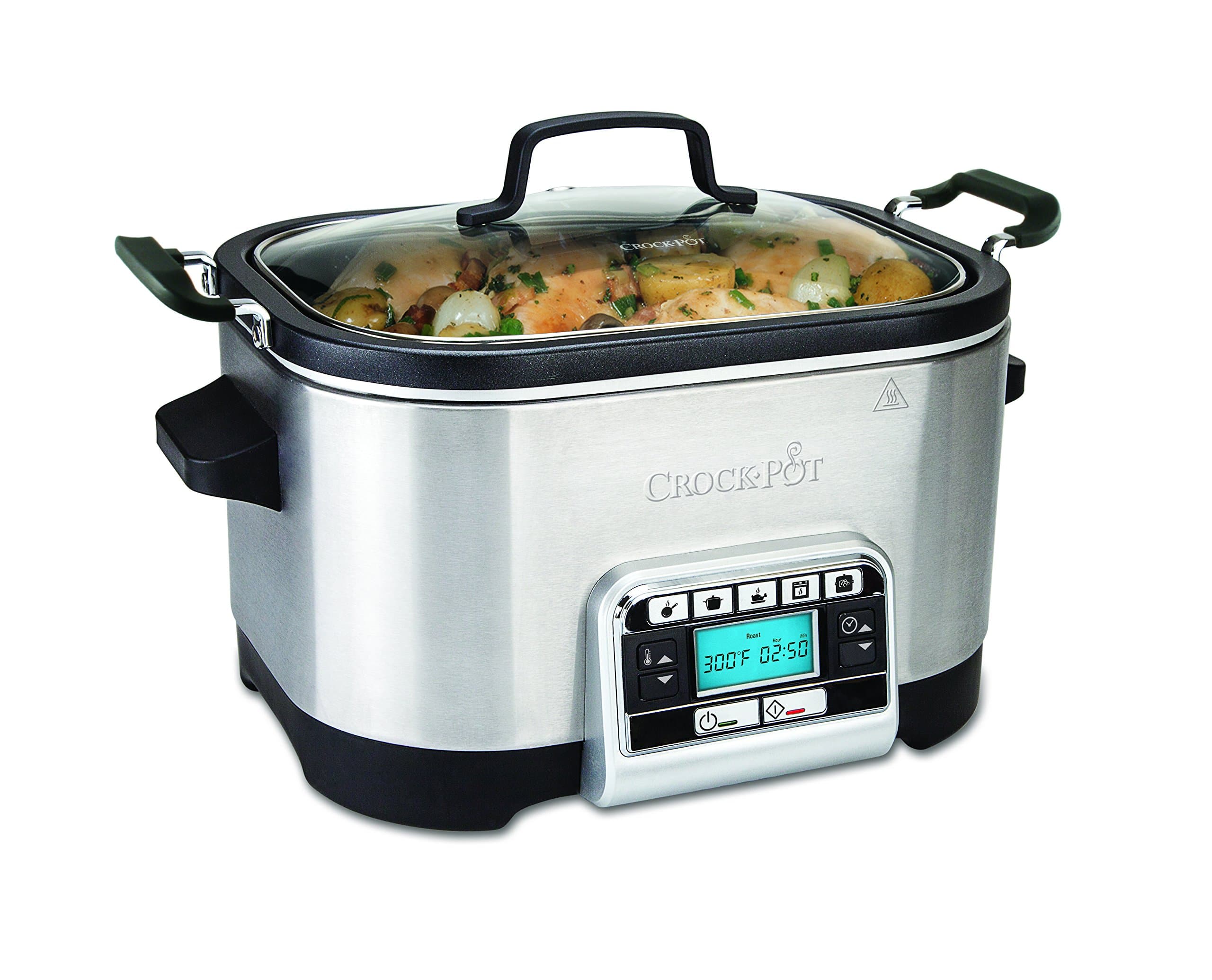 Crockpot Multi-Cooker| Programmable with Slow Cooker, Saute, Roaster & Food Steamer| 5.6L (6-7 People) | Removable Bowl [CSC024]