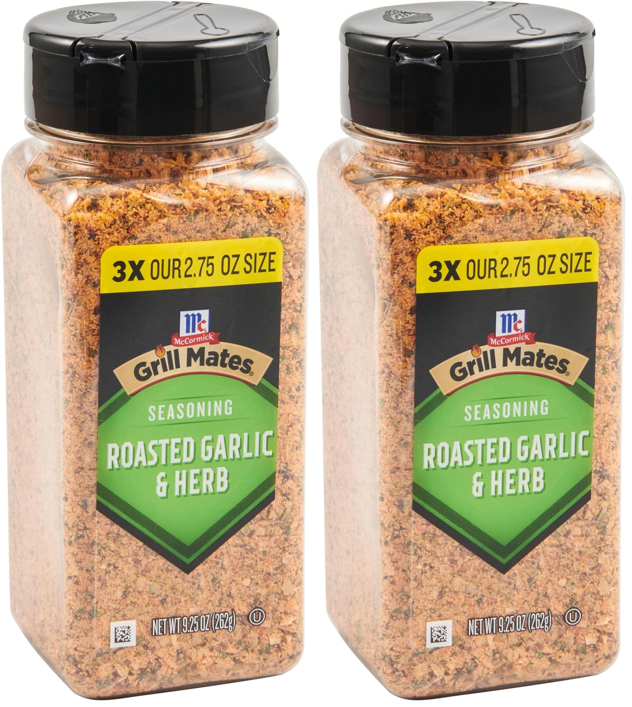 McCormick Grill Mates Roasted Garlic & Herb Seasoning, 9.25 oz (Pack of 2)