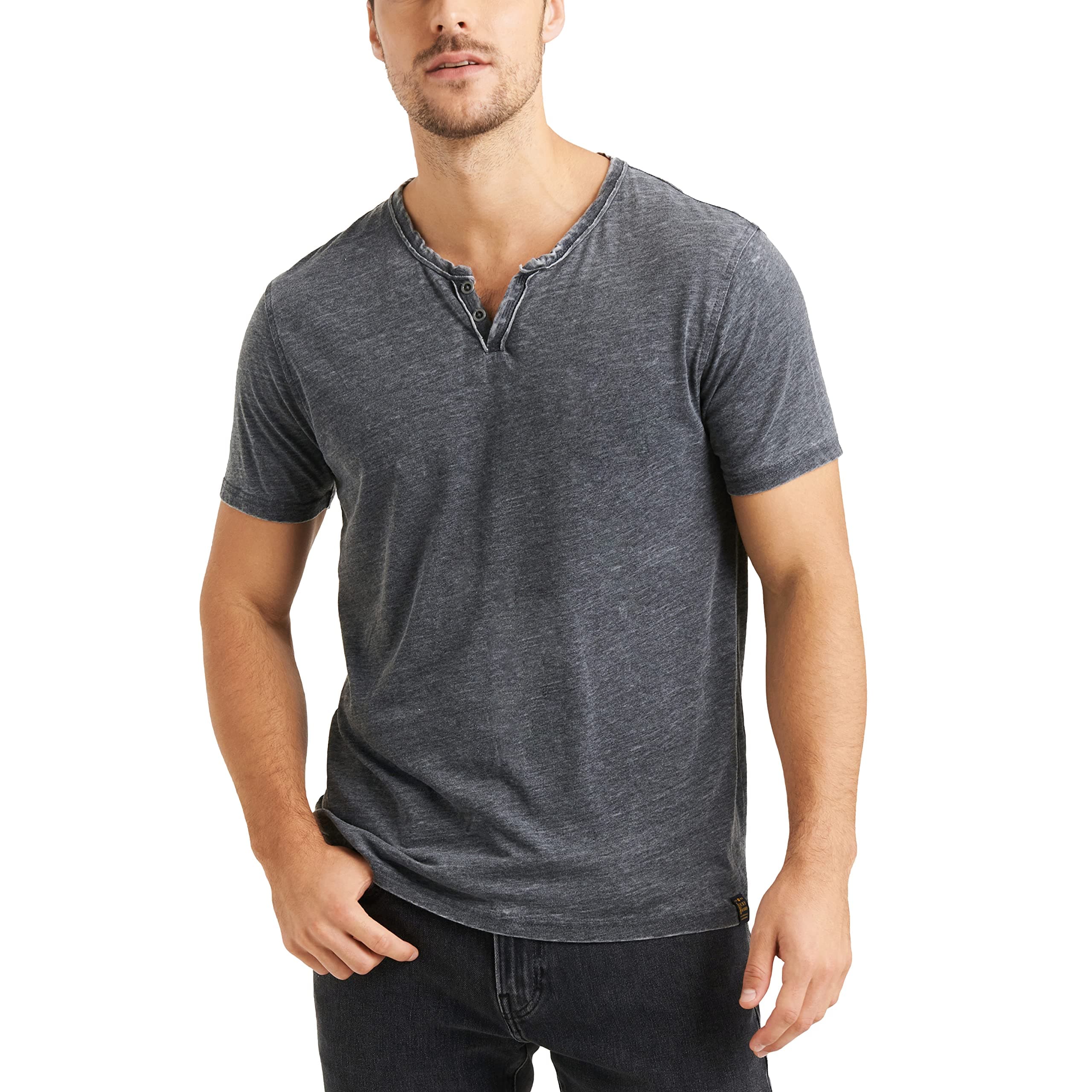 Men's Venice Burnout Notch Neck Tee Shirt