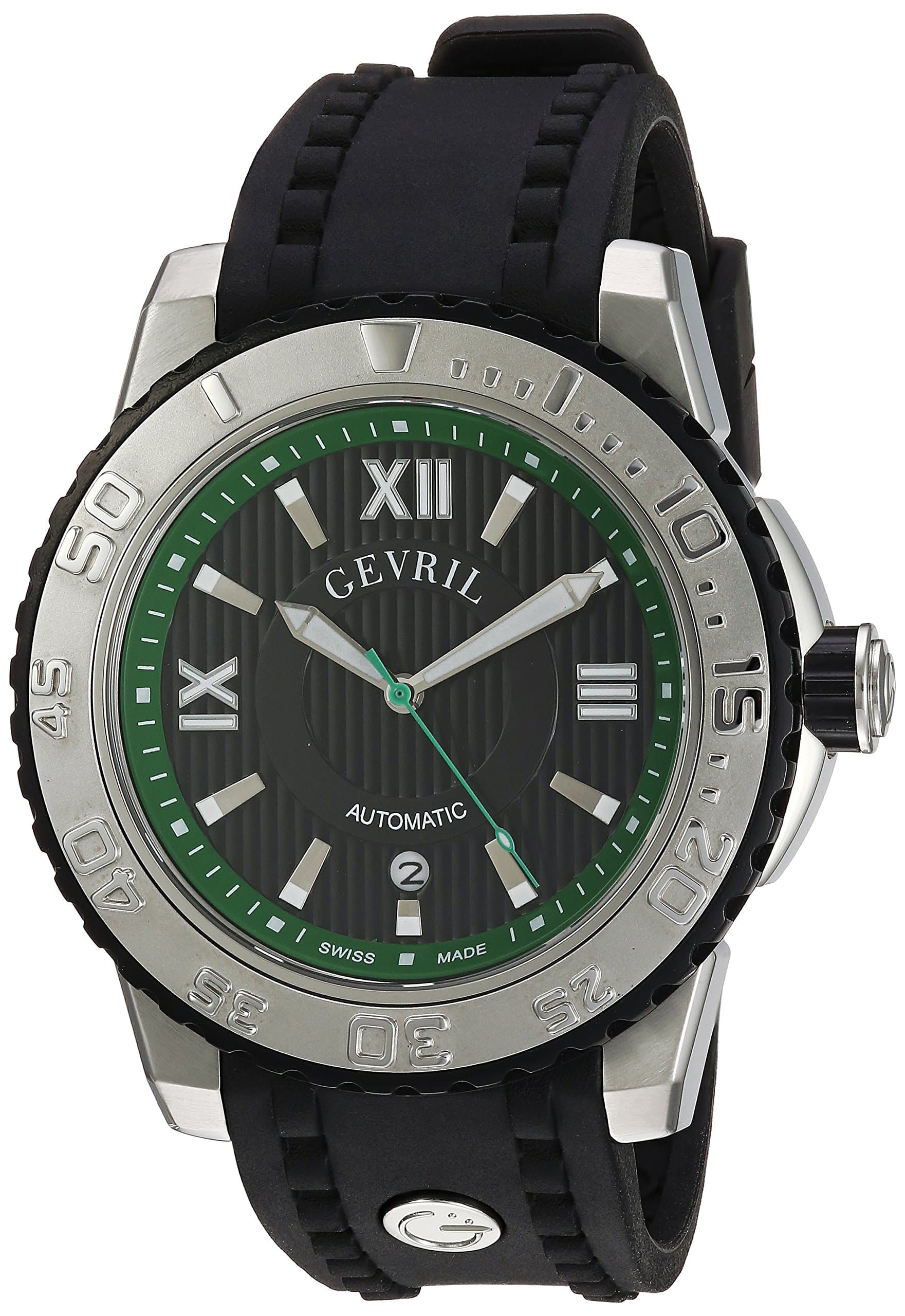 Gevril Men's 3111 Seacloud Analog Display Automatic Self Wind Black Watch