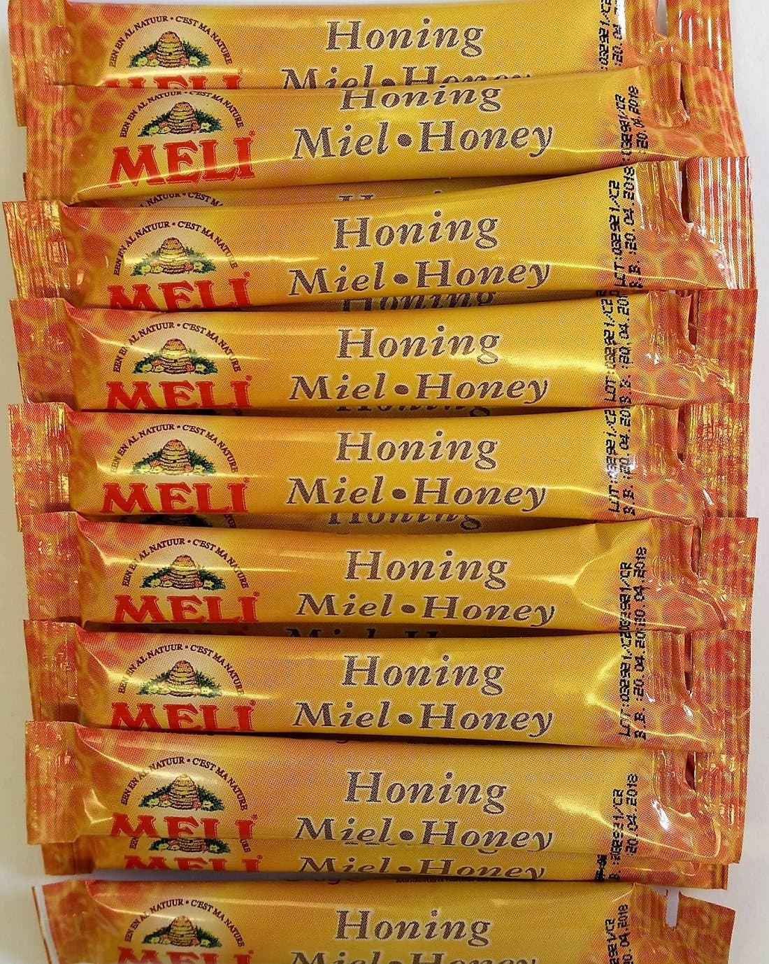 8 x 8g Meli Honey Sticks ~ 8g Clear Honey in a sachet