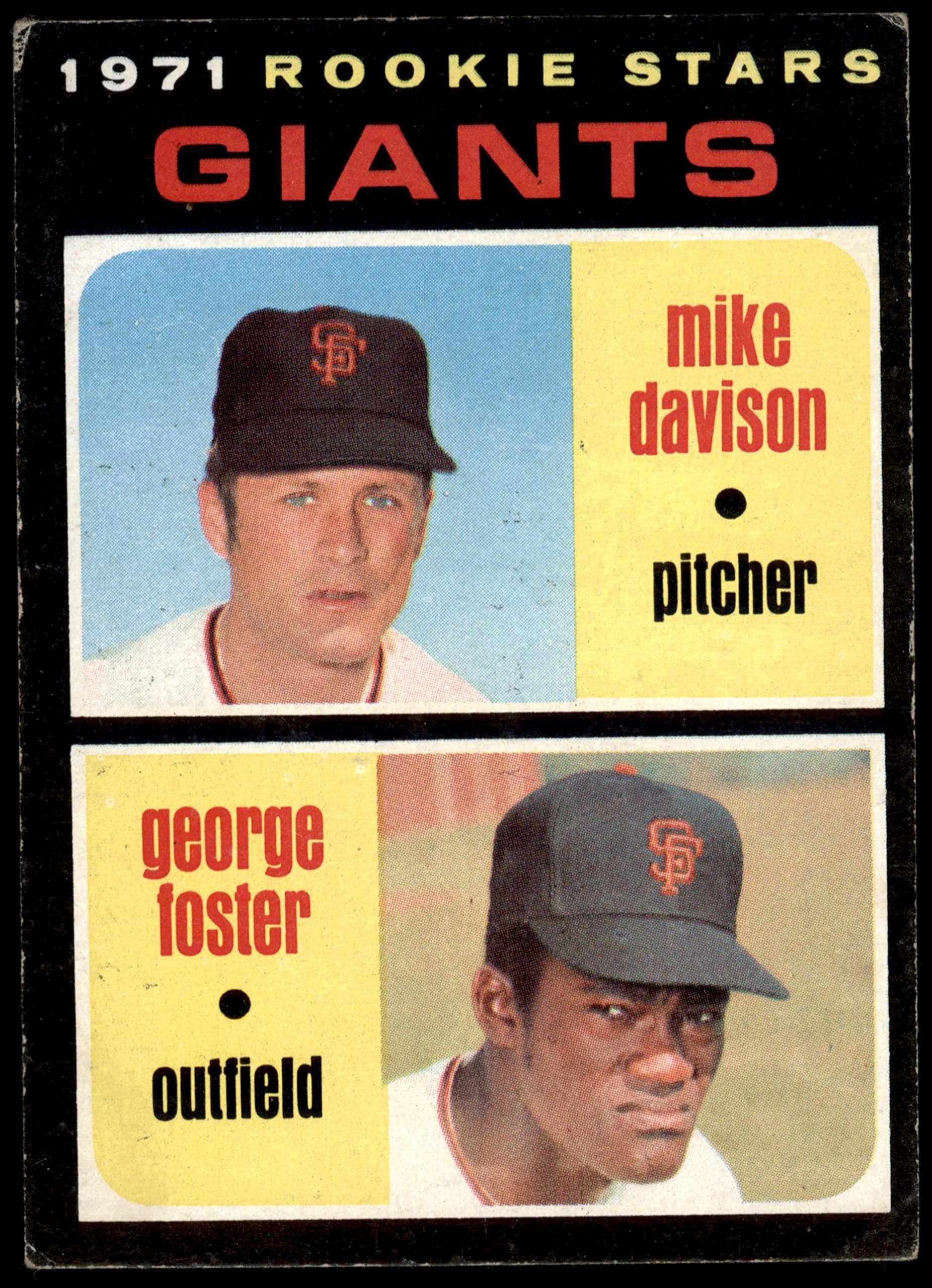 1971 TOPPS #276 MIKE DAVISON/GEORGE FOSTER GOOD (RC) GIANTS