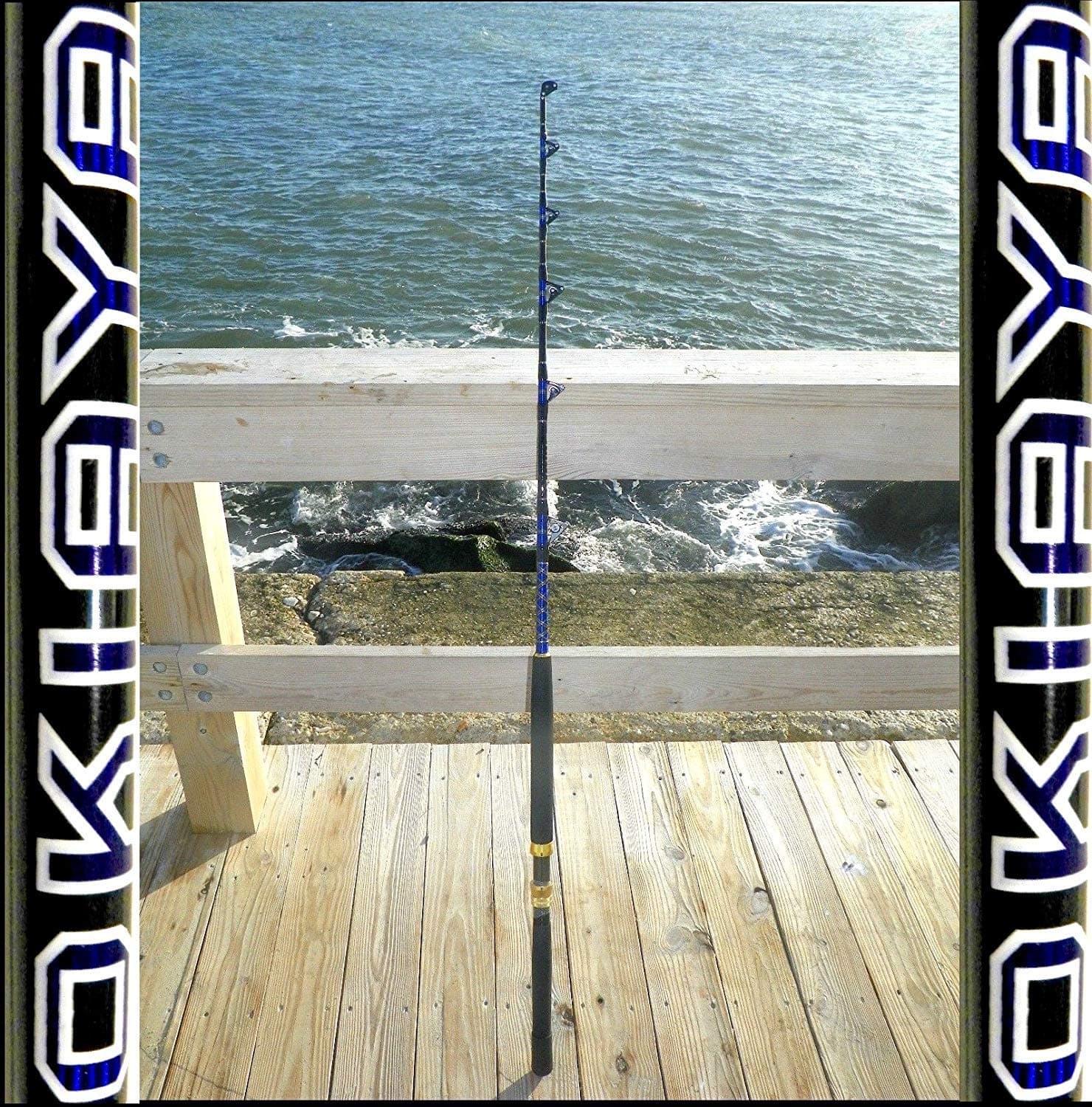 OKIAYA COMPOSIT 30-50LB "BLUELINE SERIES" SALTWATER BIG GAME ROLLER ROD