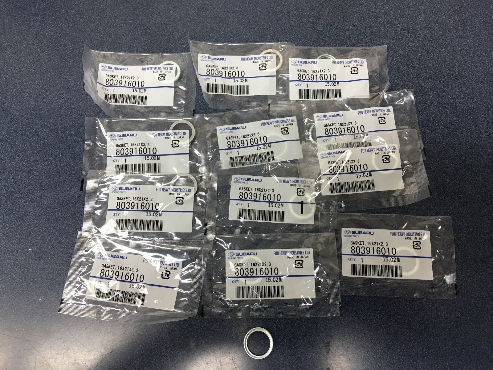 Subaru Oil Pan Crush Washers Set of 12 Impreza Outback Legacy Forester WRX STI +