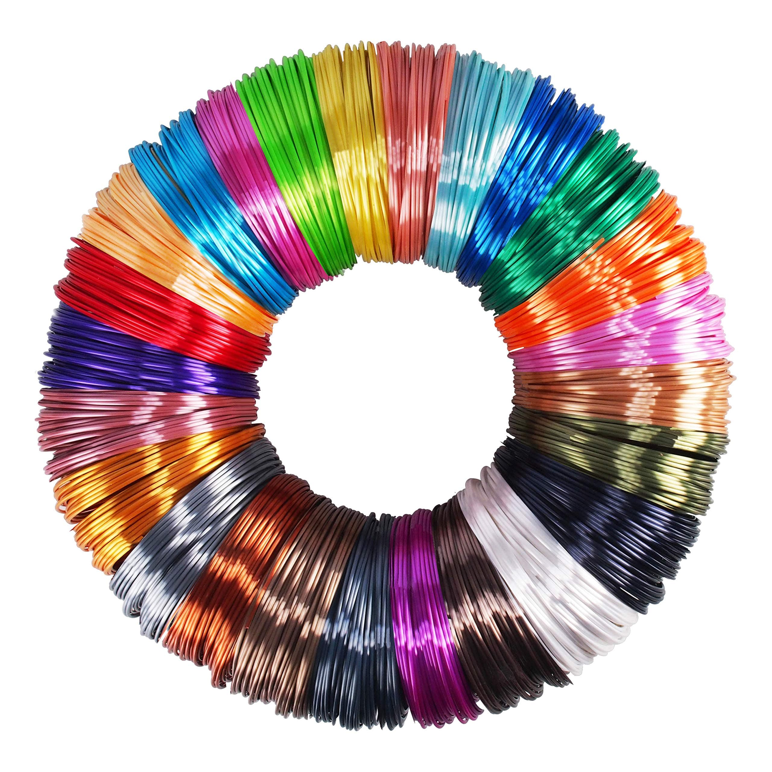 25 Colors Silk Shiny PLA Filament Sample Pack, Each Color 4 Meter Length, Total 100m 3D Printer 3D Pen Material Refill, with Extra 2 Finger Caps by MIKA3D