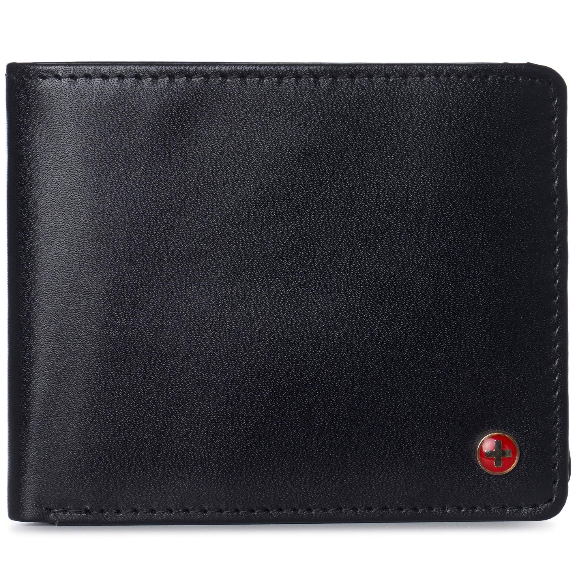Connor Executive Bifold Wallet | Business Passcase for Men | Premium Leather | Dual ID Windows | RFID Blocking | Gift Box Included Smooth Finish Black