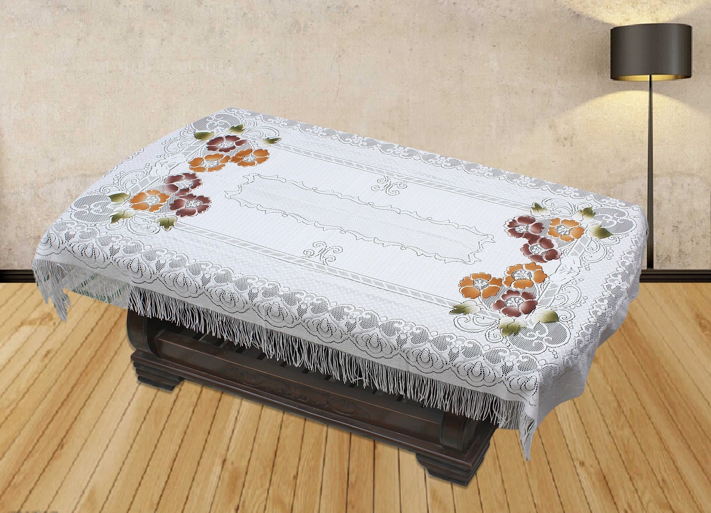 Yellow Weaves™ Transparent Center Table Cloth 4 Seater 40X60 Inches (Off-White)