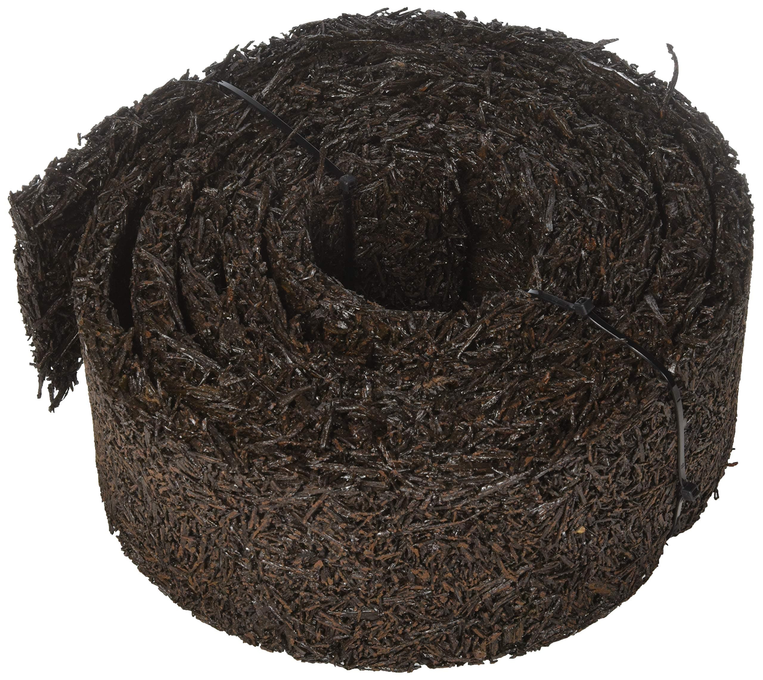 Plow & Hearth 55632 Recycled Rubber Permanent Garden Mulch Border, 120 L x 4.50 W