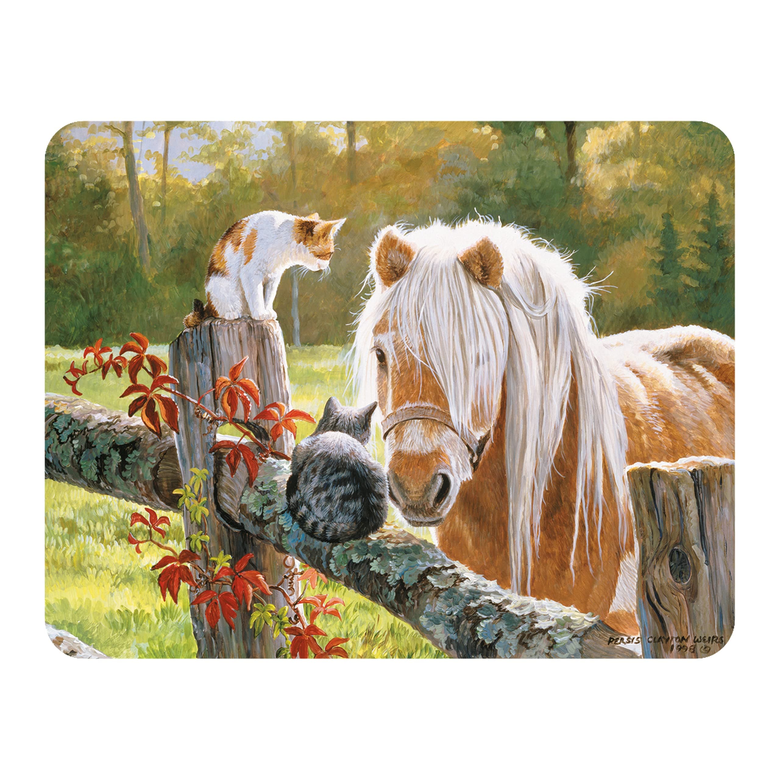 Magnet - Just Visiting from Deluxebase. Lenticular 3D Horse Fridge Magnet. Magnetic decor for kids and adults with artwork licensed from renowned artist, Persis Clayton Weirs
