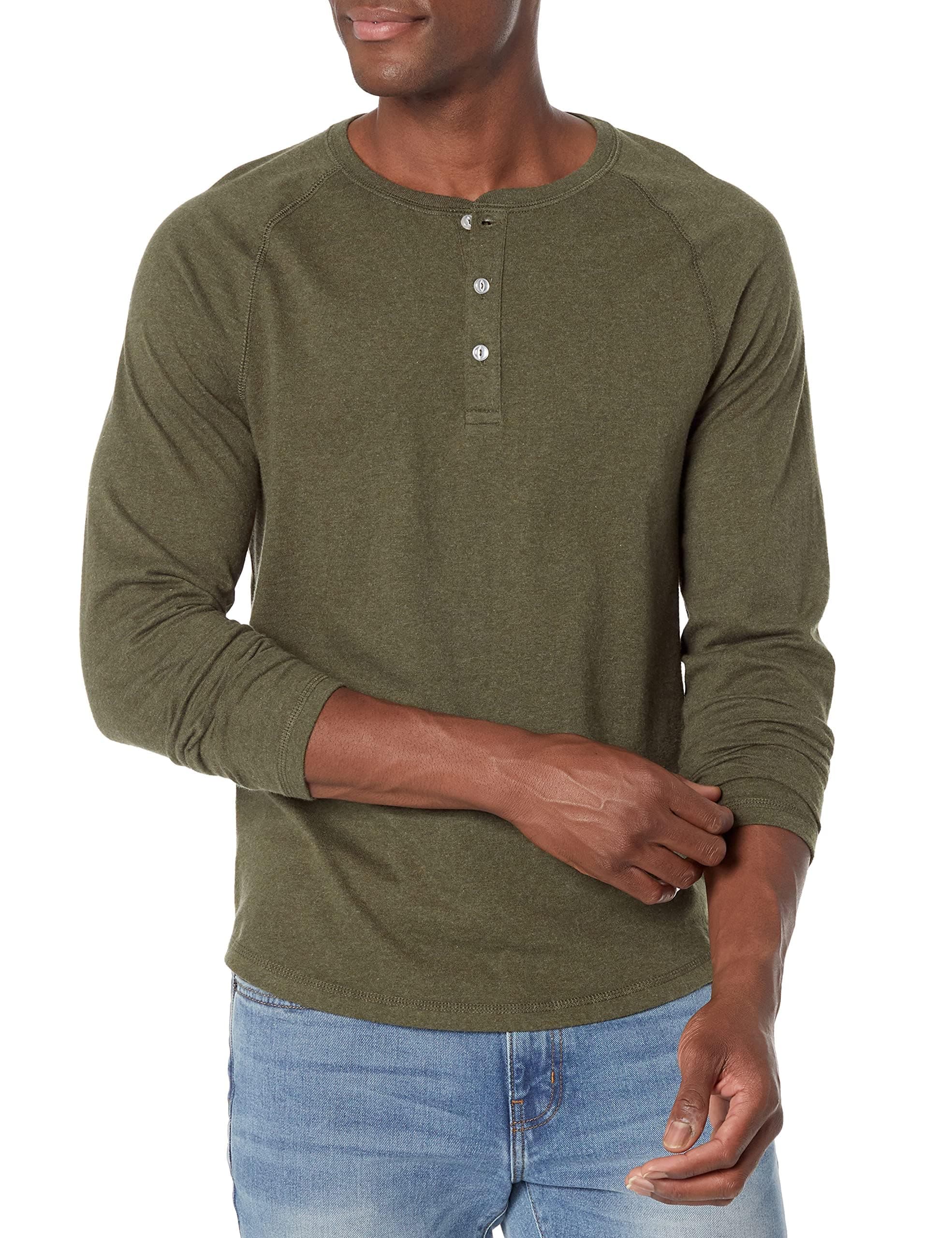 - Men's Slim-Fit Long-Sleeve Henley Shirt