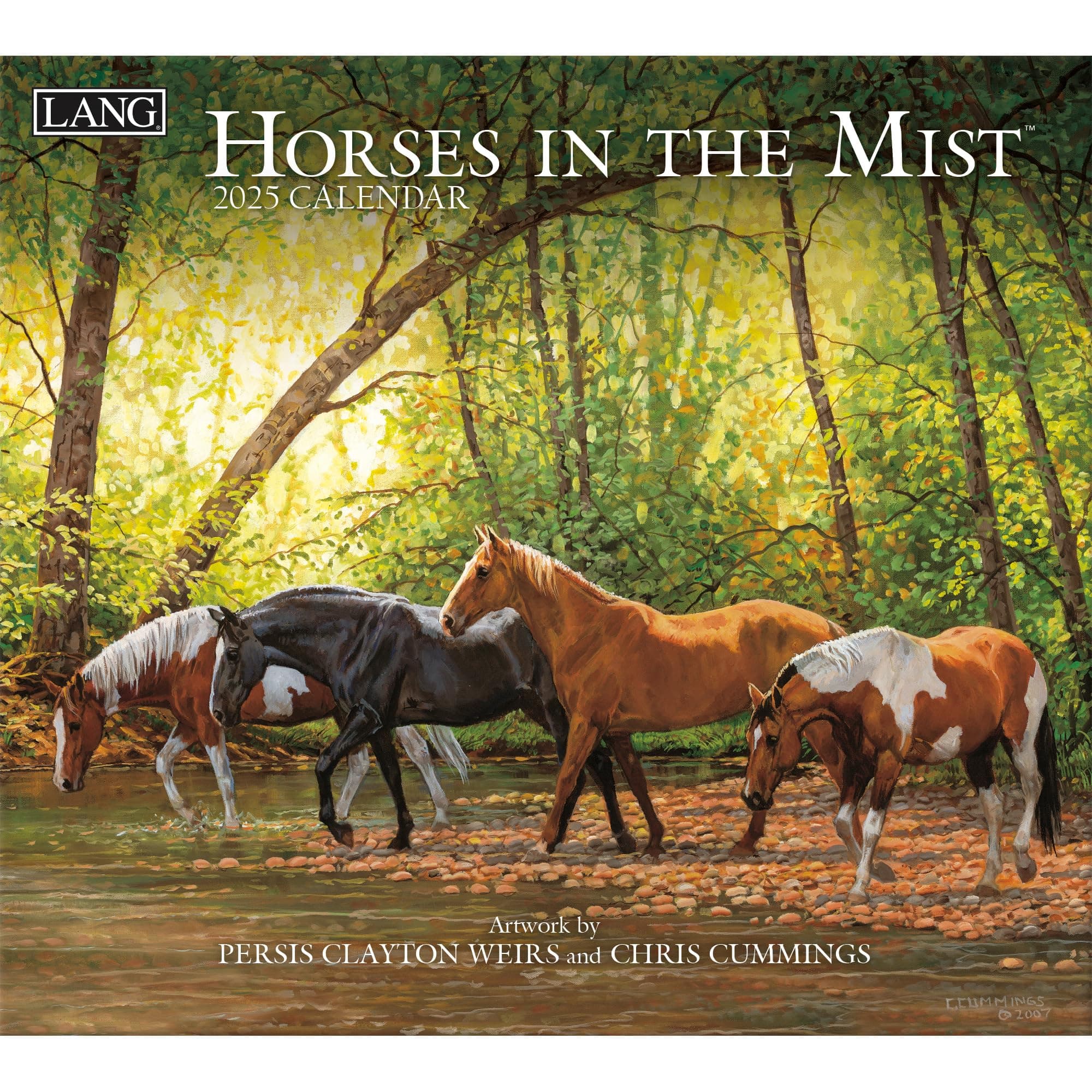 LANG Horses In The Mist 2025 Wall Calendar (25991001917)