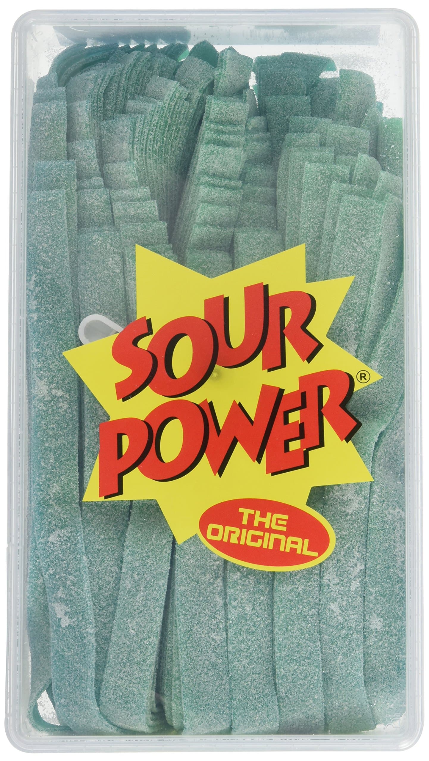 Dorval Sour Power Green Apple Candy Belts 42.3 Oz 150 Piece Tub