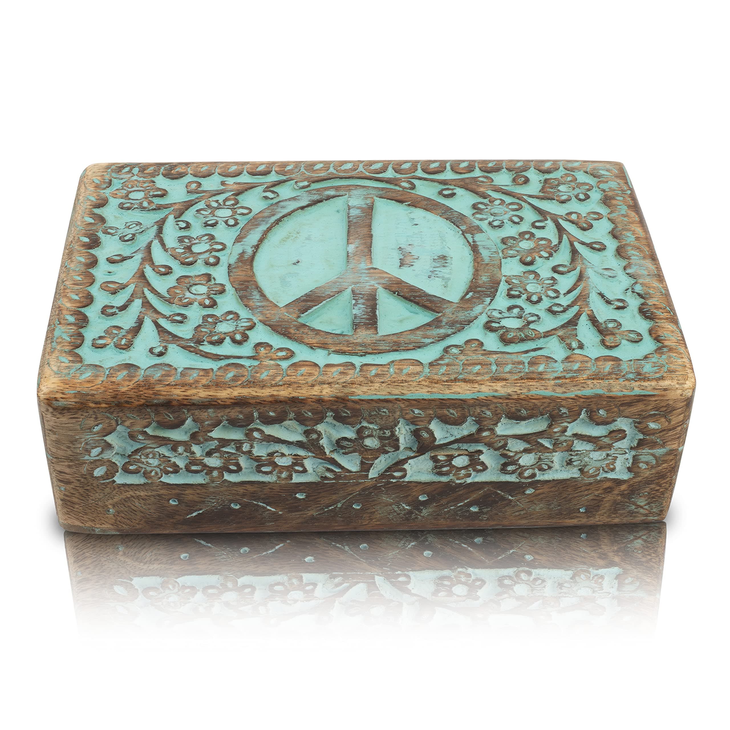 The Great Indian Bazaar Birthday Gift Ideas Handmade Decorative Wooden Jewelry Box Jewelry Organizer Keepsake Box Treasure Chest Trinket Holder Watch Box Storage Box Housewarming Gifts Women