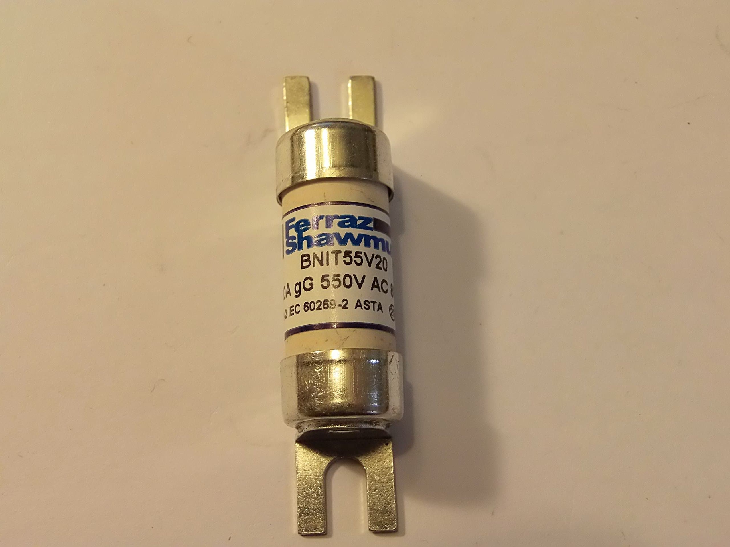 1 X NIT20 FUSE 20AMP gG (BNIT55V20) 550V 80KA FERRAZ SHAWMUT