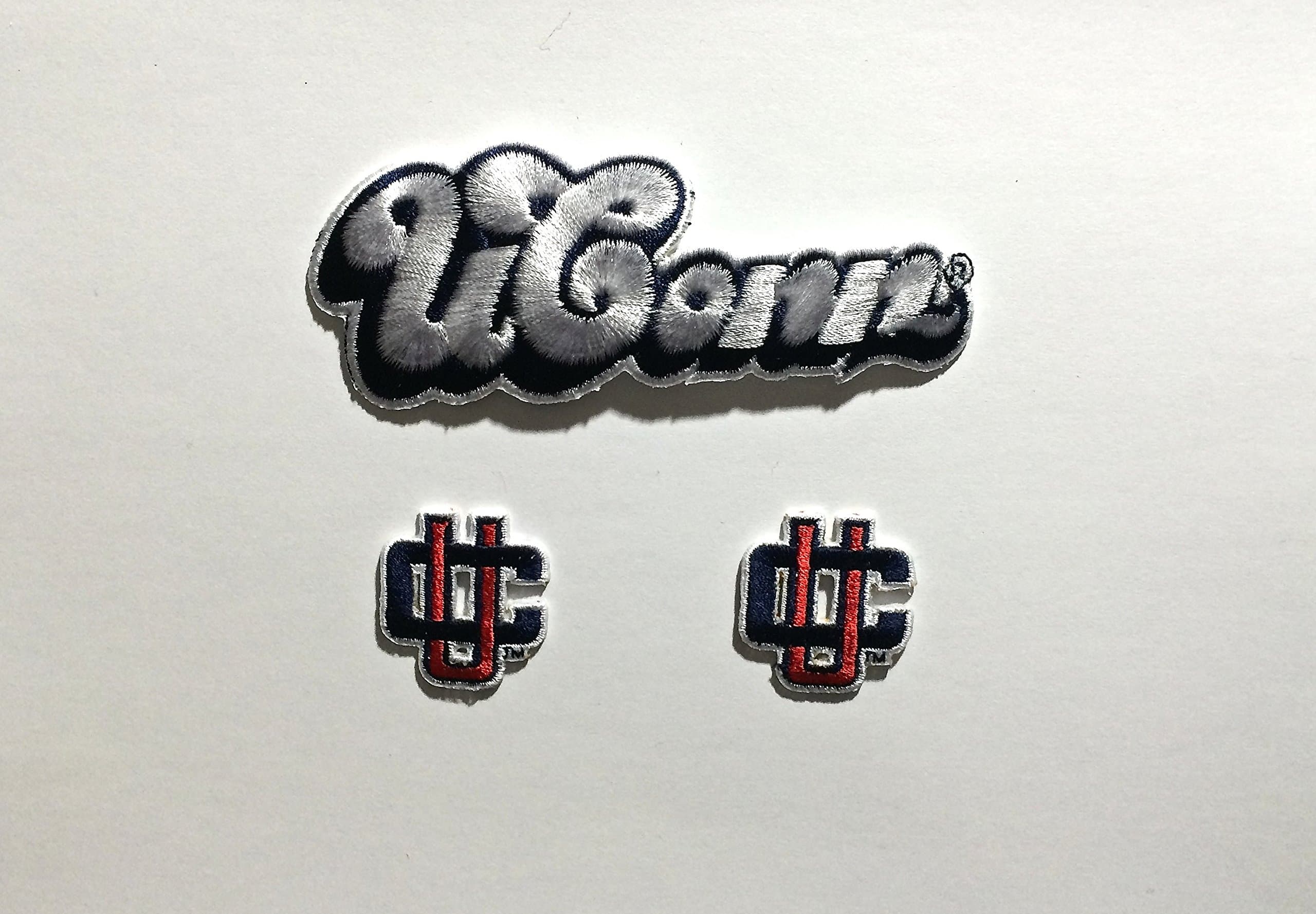 3 Uconn embroidered Iron on Patch sew on patch set
