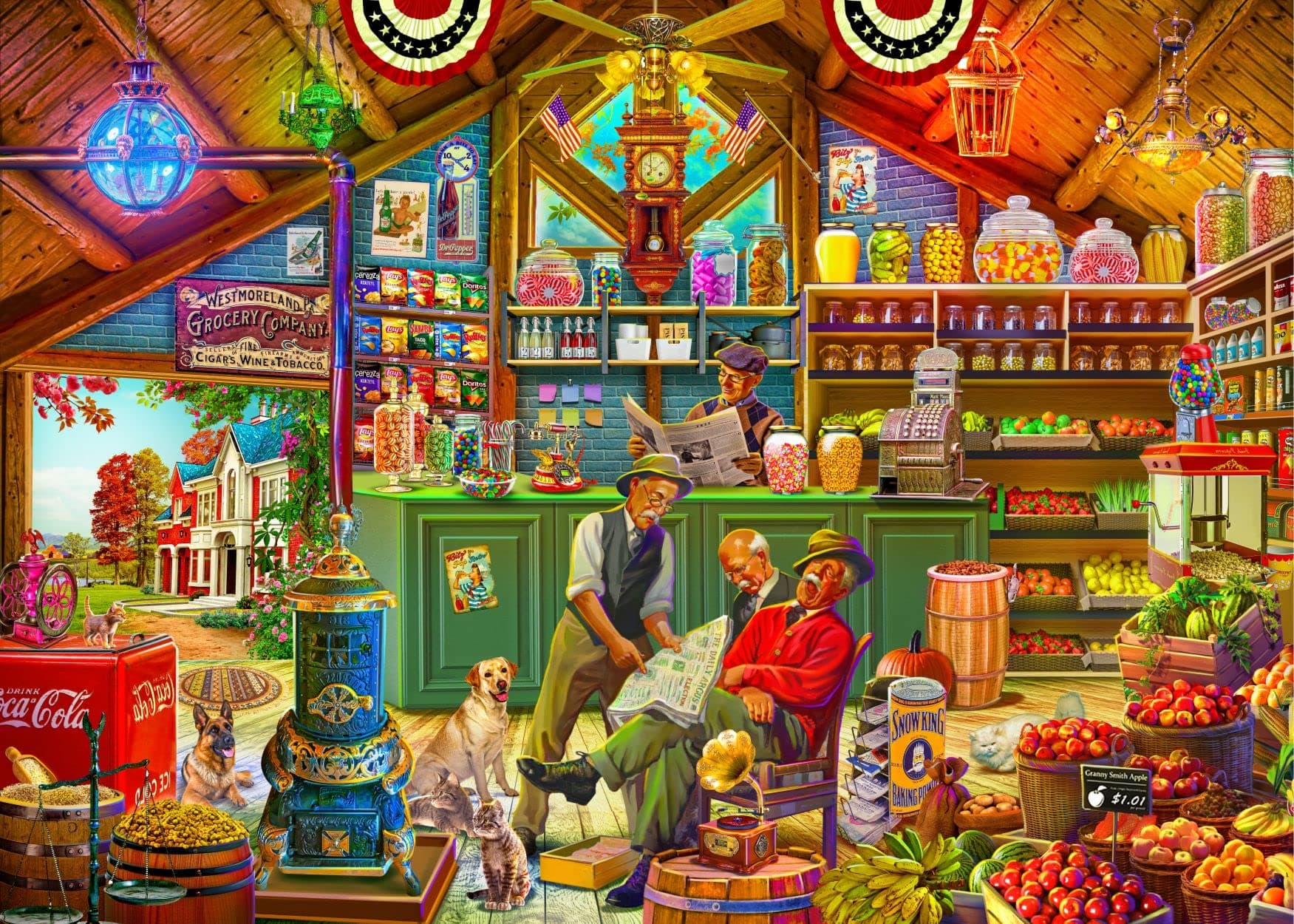 Fruit and Candy 1000 Piece Puzzle for Adults - Unique Puzzles for Adults 1000 Pieces and up with Droplet Technology for Anti Glare & Soft Touch - 27.5”Lx19.5”W