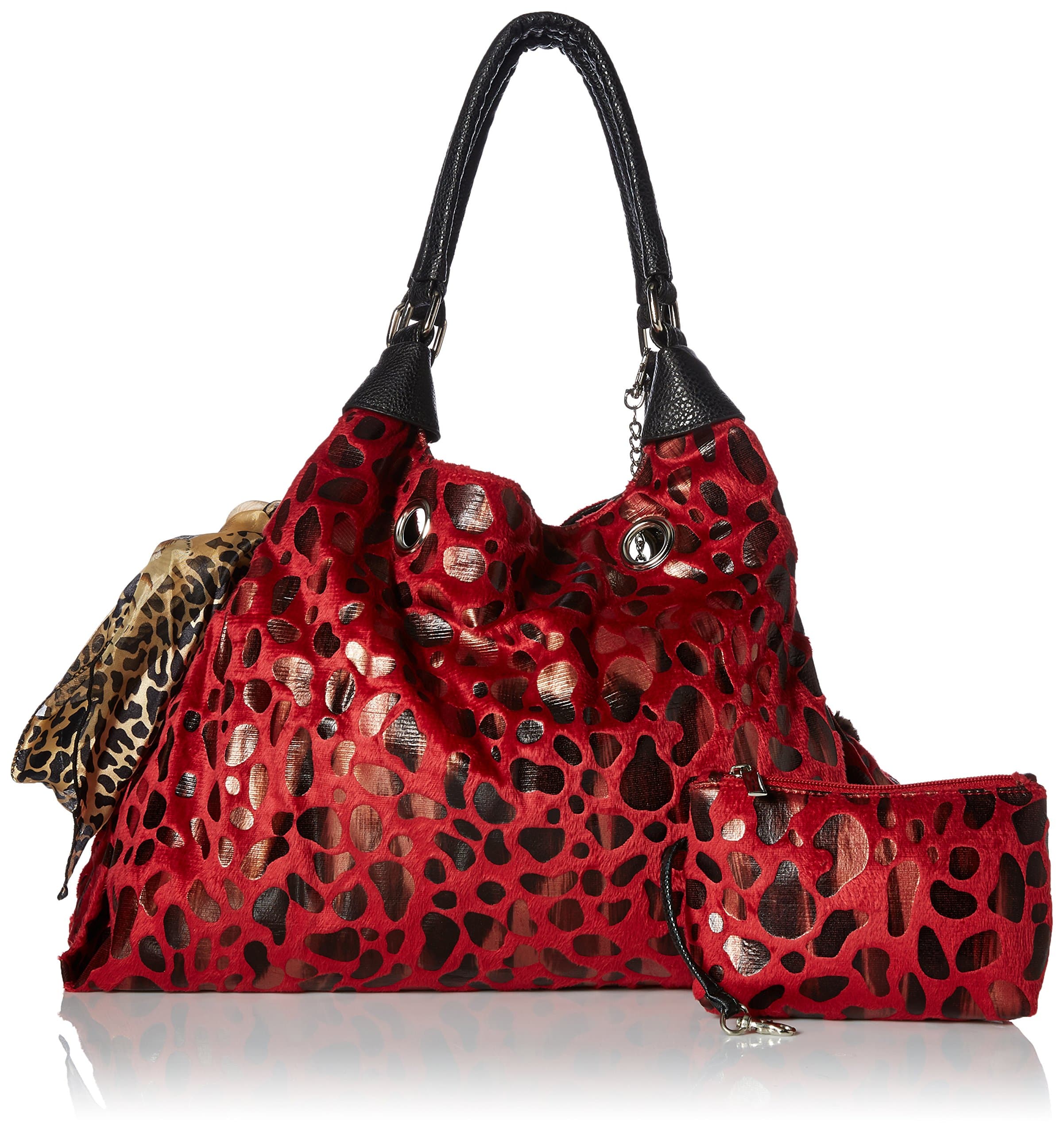 Red with Animal Foil Runaround Pet Carrier Tote