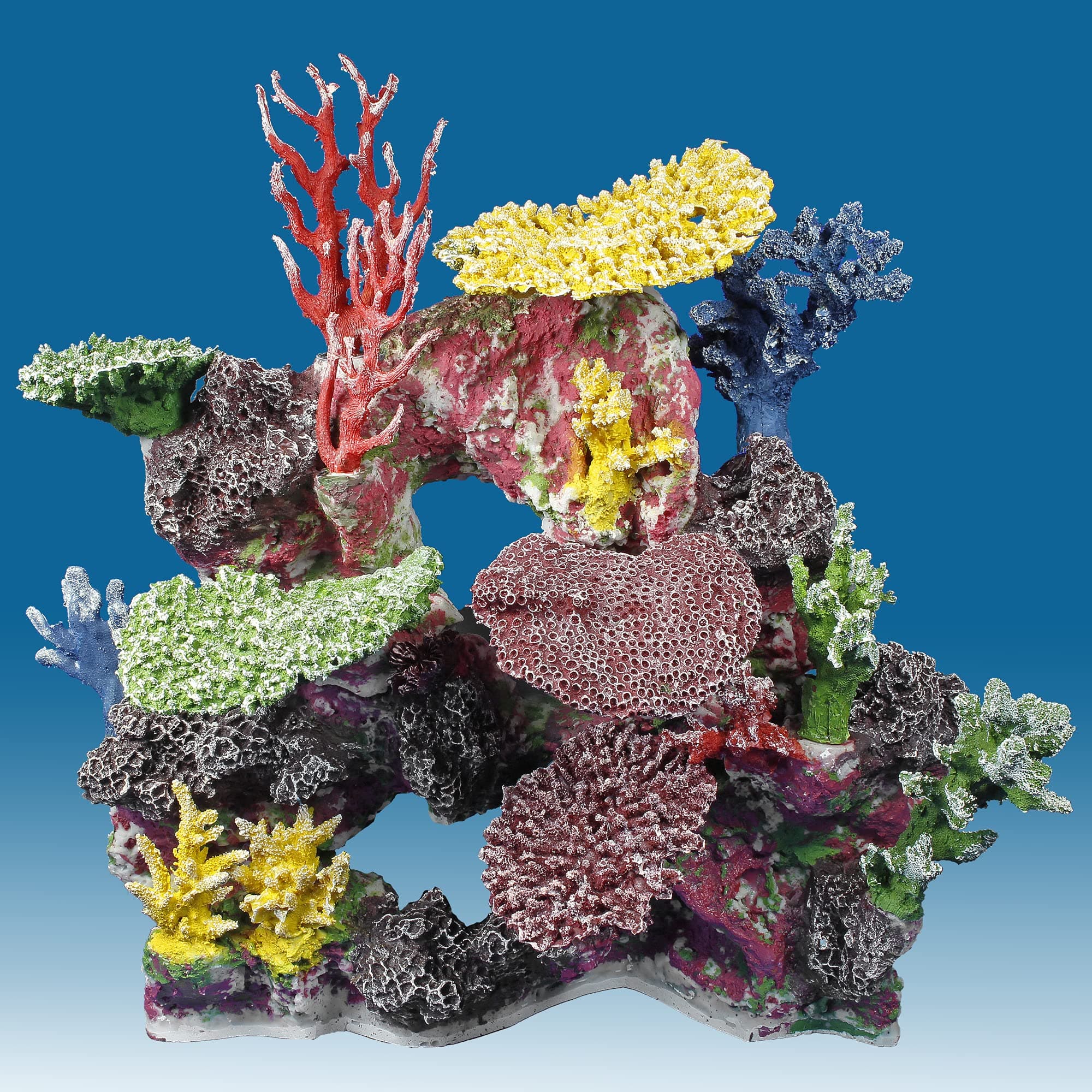 DM043PNP Large Artificial Coral Inserts Decor, Fake Coral Reef Decorations for Colorful Freshwater Fish Aquariums, Marine and Saltwater Fish Tanks