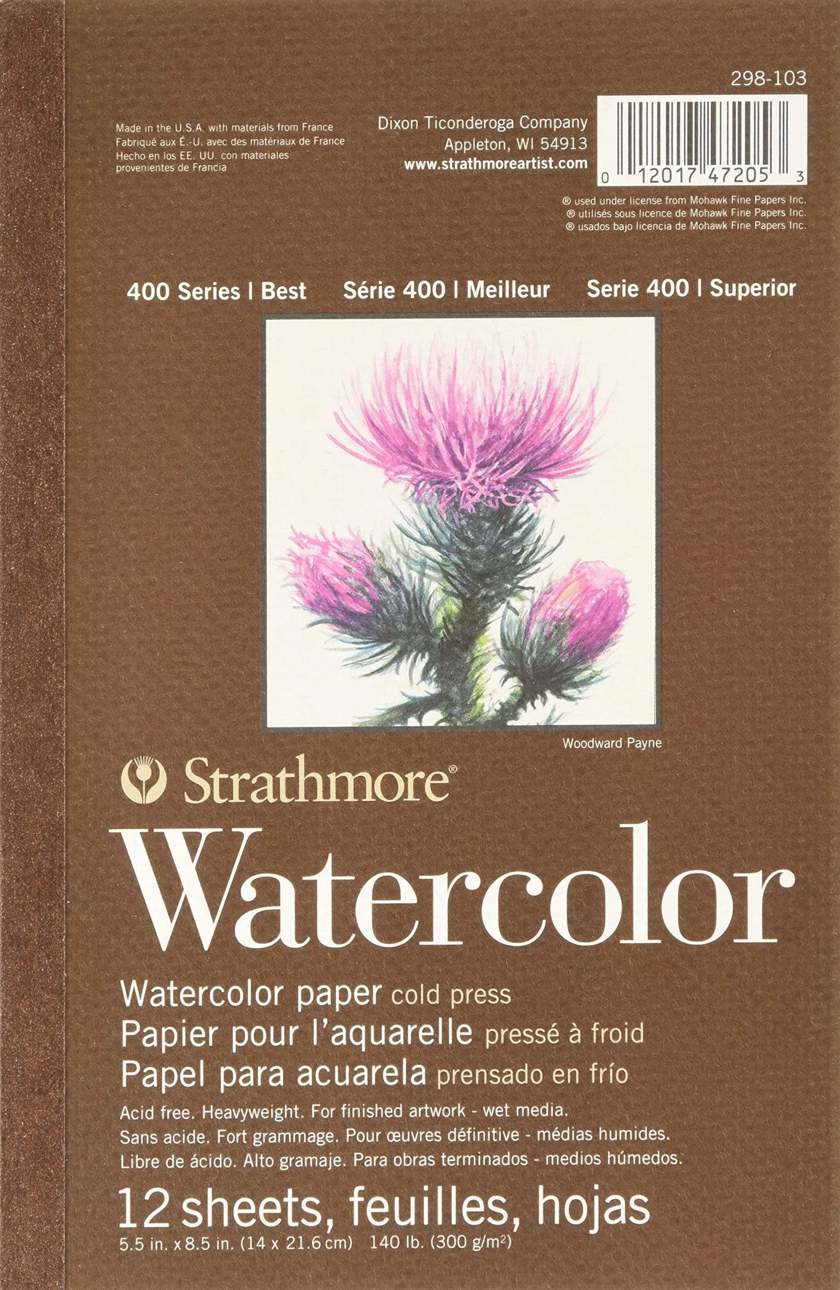 Watercolour Paper Pad, Multi-Colour, 0.86 x 13.97 x 21.59 cm