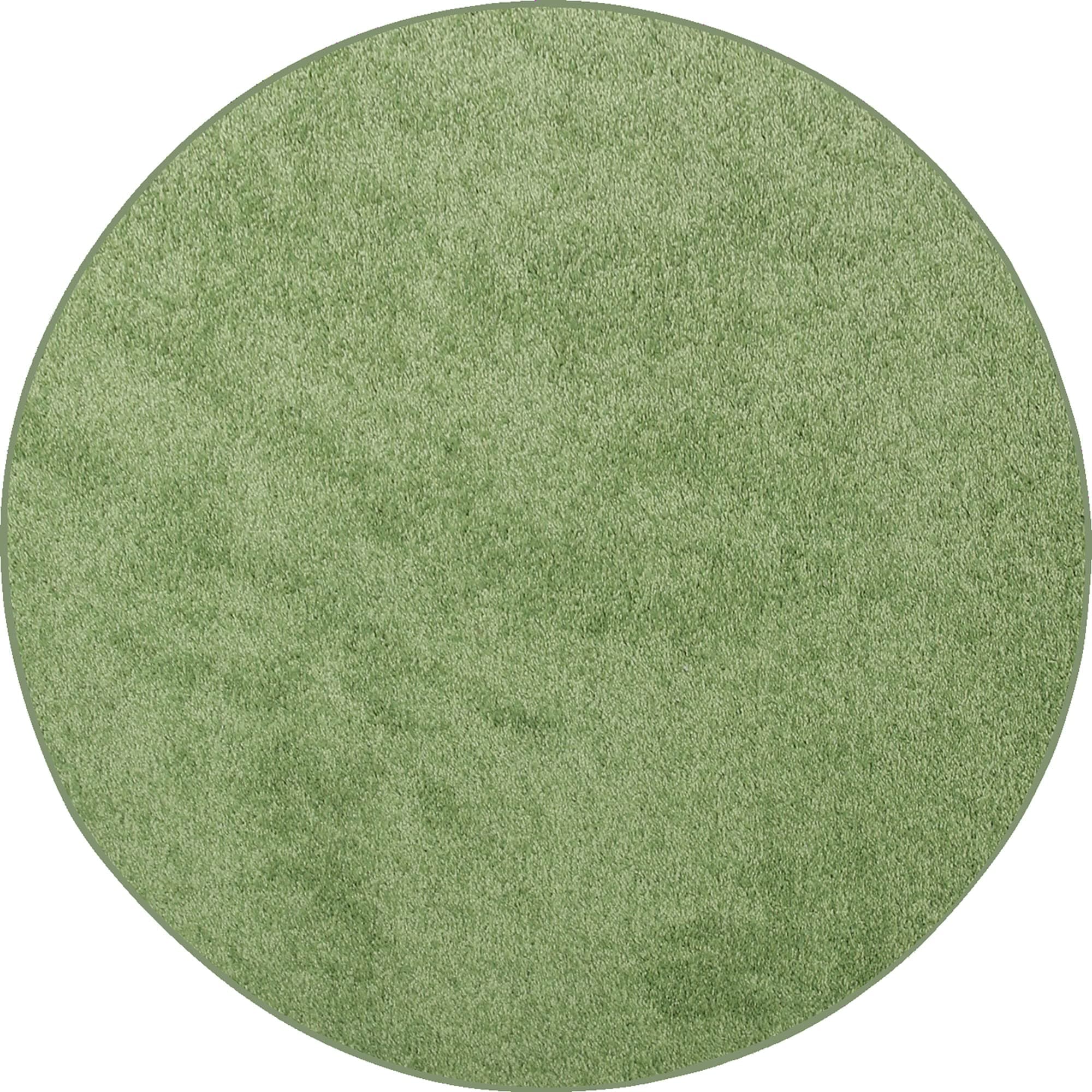 Ambiant Solid Color Indoor Area Rugs Lime Green - 7' Round