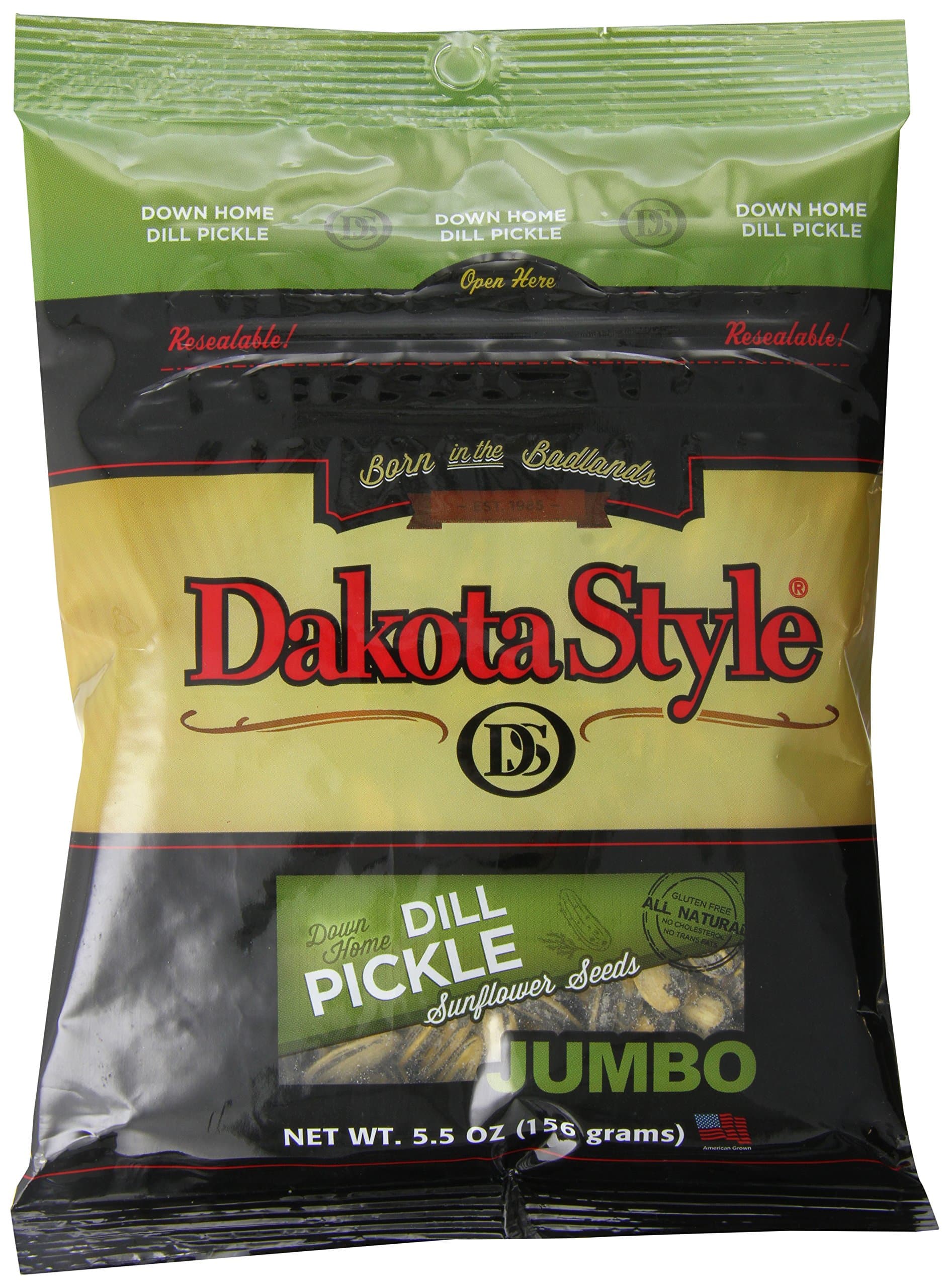 Dakota Style Jumbo In-Shell Sunflower Seeds, Down Home Dill, 5.5 Ounce (Pack of 12)