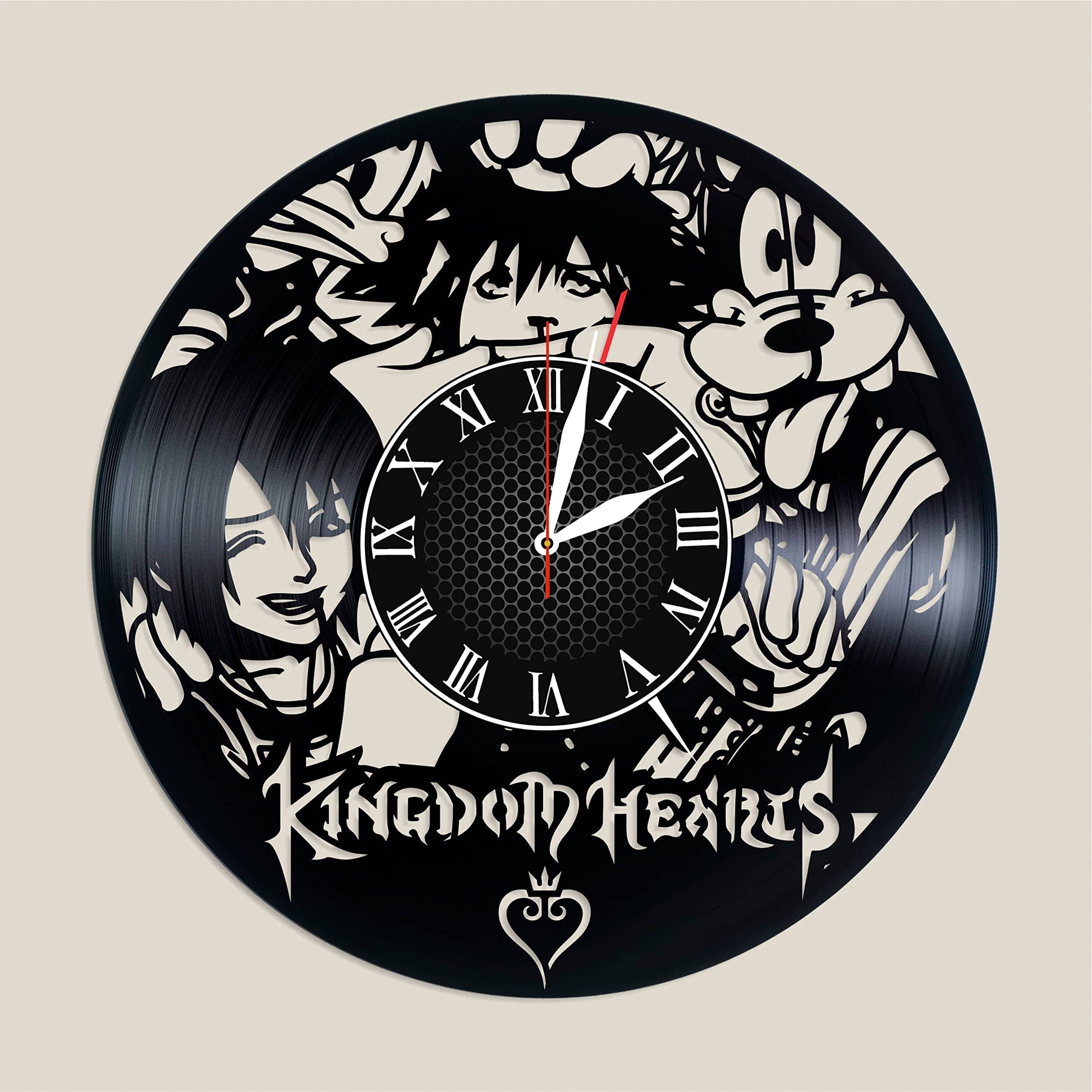 Olha Art Design Kingdom Hearts vinyl clock Kingdom Hearts wall decor Kingdom Hearts Kingdom Hearts wall poster Kingdom Hearts best gift idea Womans Day