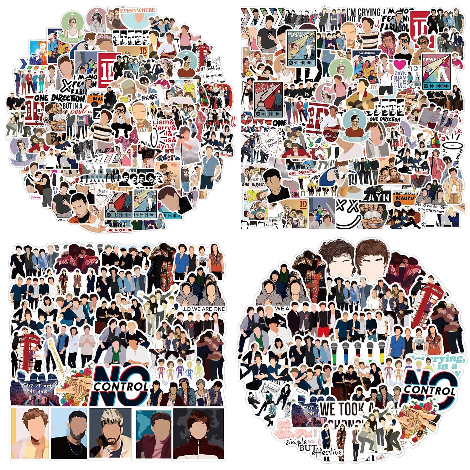 150 PCS 1 Direction Band Stickers,Singer Group DIY Waterproof Sticker,Laptop and Water Bottle Decal Sticker Pack for Teens, Girls, Women Vinyl Stickers Waterproof