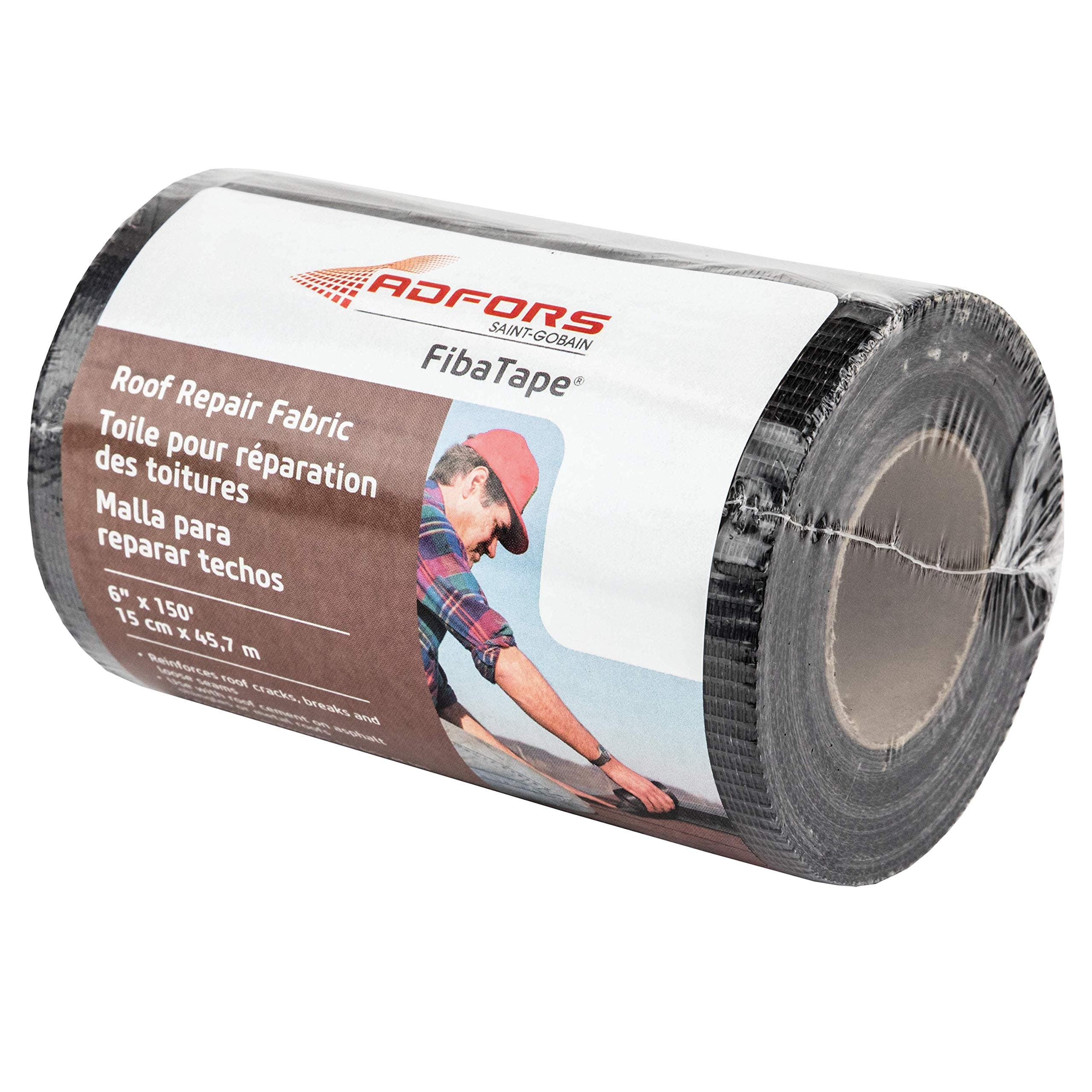 ADFORS FibaTape FDW6598-U 6 in x 150 ft Roof Fabric, Black