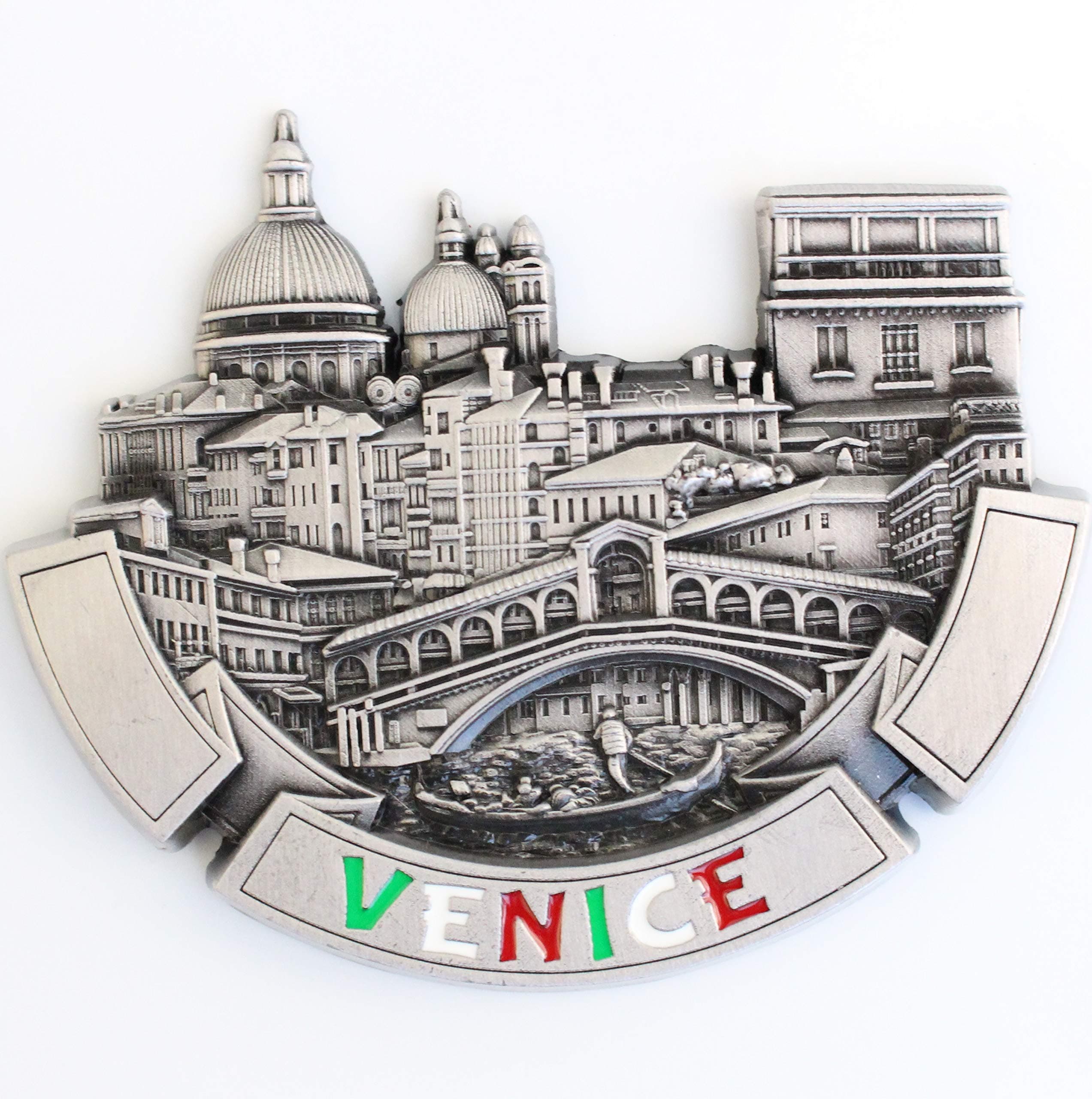 Venice Metal Fridge Magnet Unique Home Kitchen Decorative Travel Holiday Souvenir Gift, Stick Up Your Lists Photos on Refrigerator