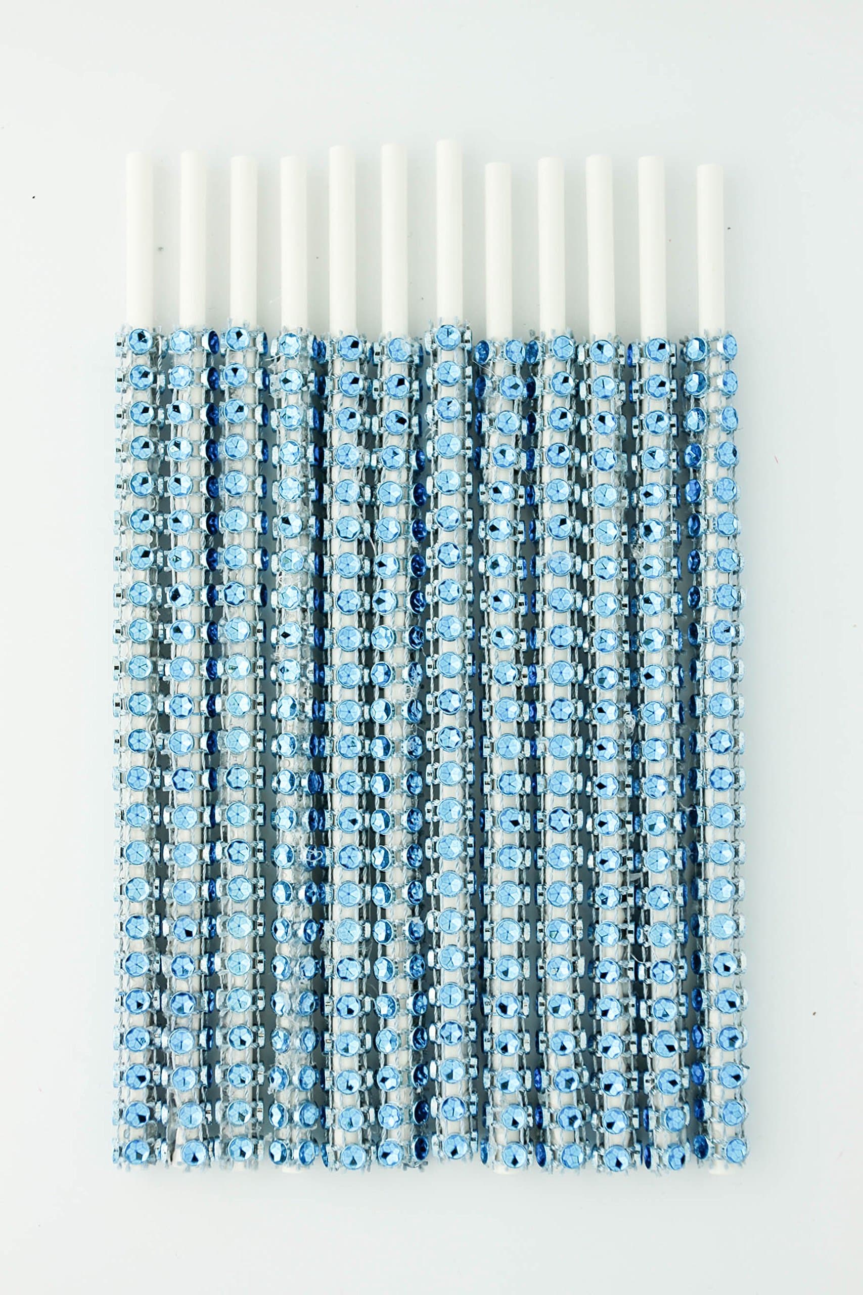 Light Blue Bling Sticks with Rhinestones for Cake Pops, Truffles, Pie Pops, Strawberries, Etc, 12 Pack