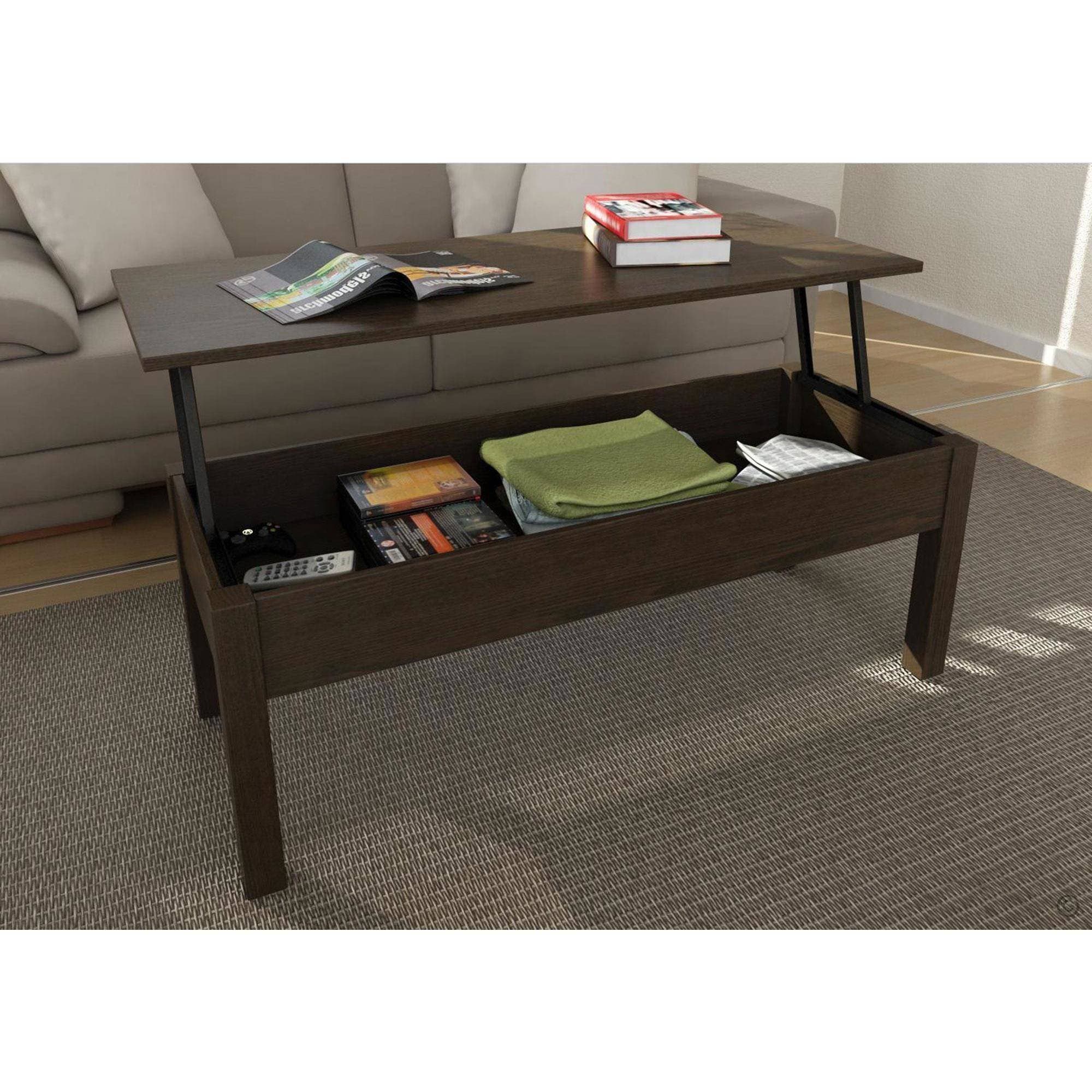 Gracelvoe Lift-Top Coffee Table Multiple Colors Espresso