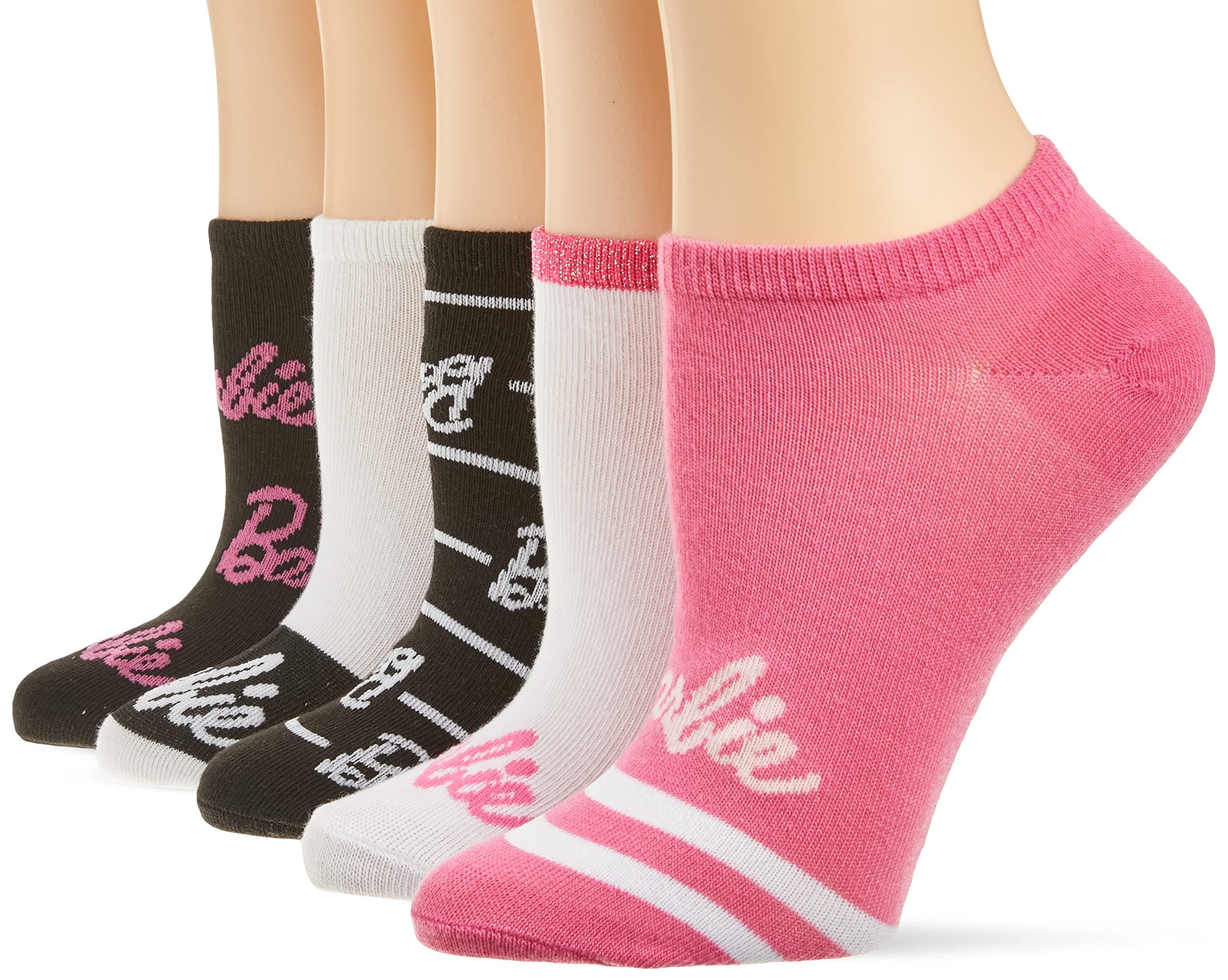 Womens Classic 5 Pack No Show Ankle Socks