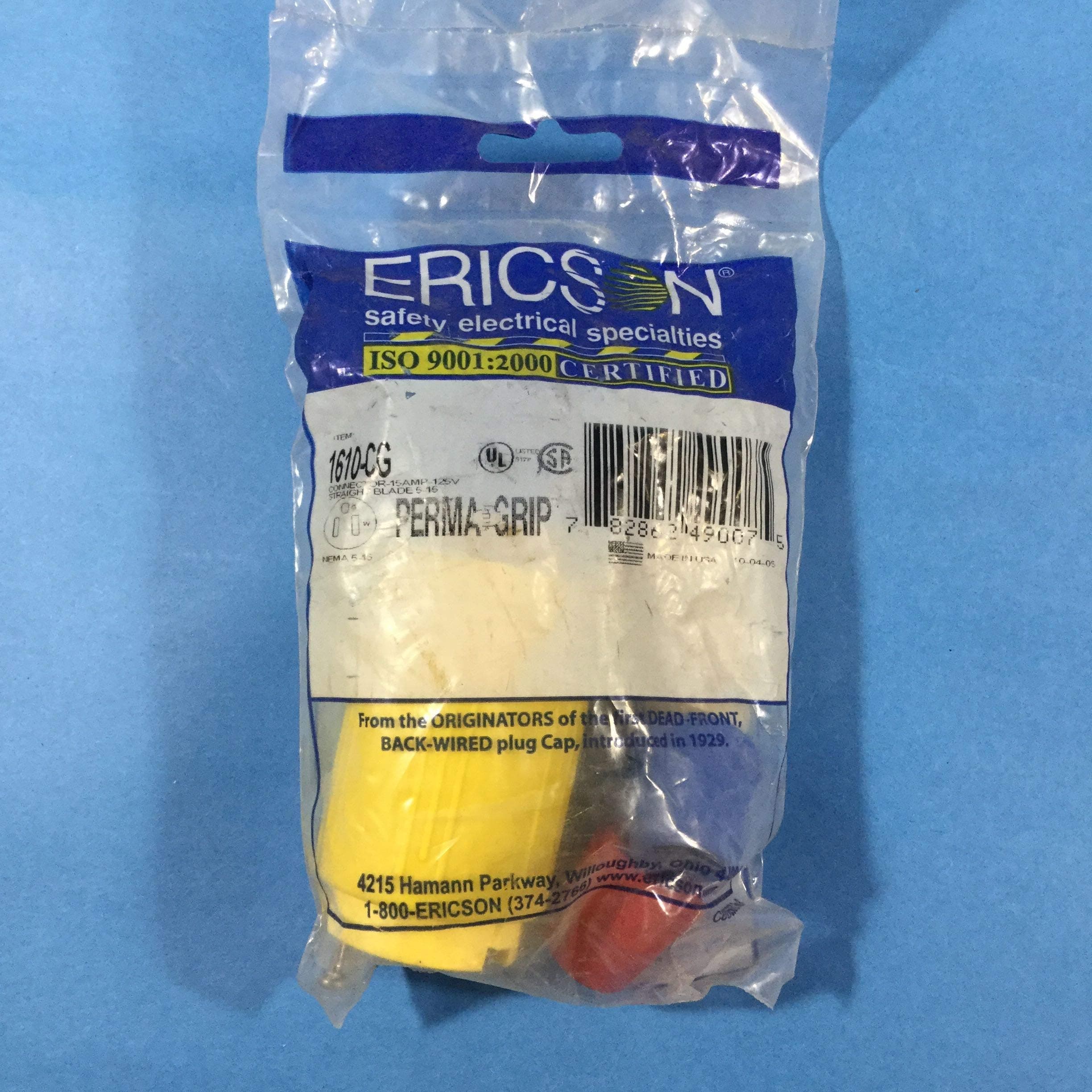 ERICSON 1610-CG NEMA 5-15C 15A 125V 2P3W PERMA-GRIP