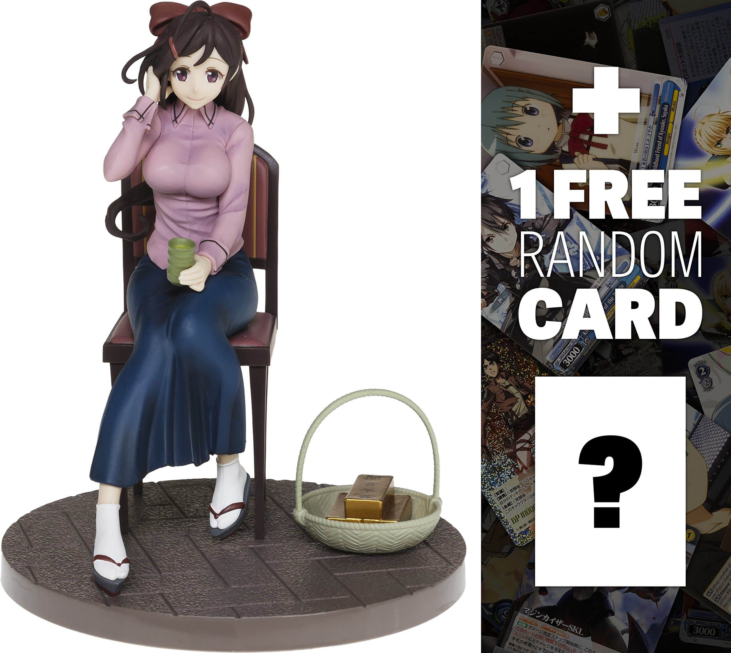 Mamiya (Day Off): ~6.2" Kancolle 'Day Off' Figure + 1 Free Anime Themed Trading Card Bundle (93800)