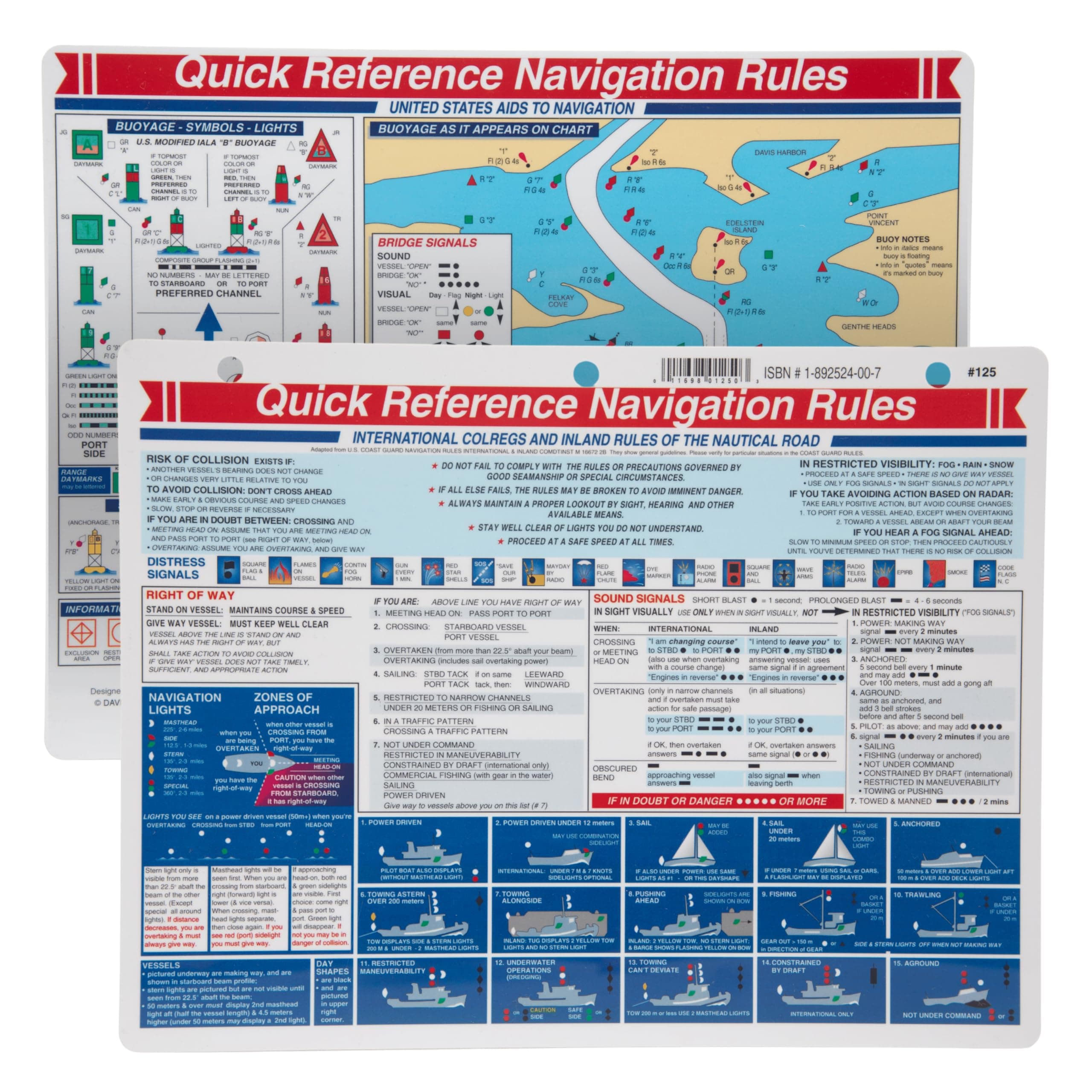 Davis Instruments Navigation Rules Quick Reference Card